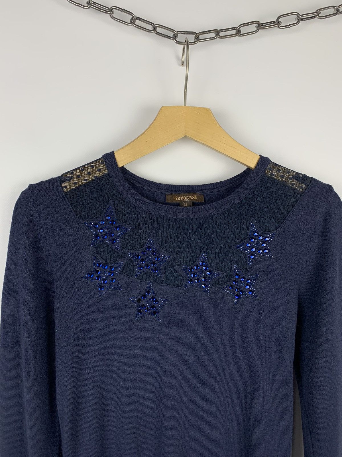 Roberto Cavalli Roberto Cavalli Blue Viscose Sweater Women’s Jumper Size M Size M / US 6-8 / IT 42-44 - 2 Thumbnail