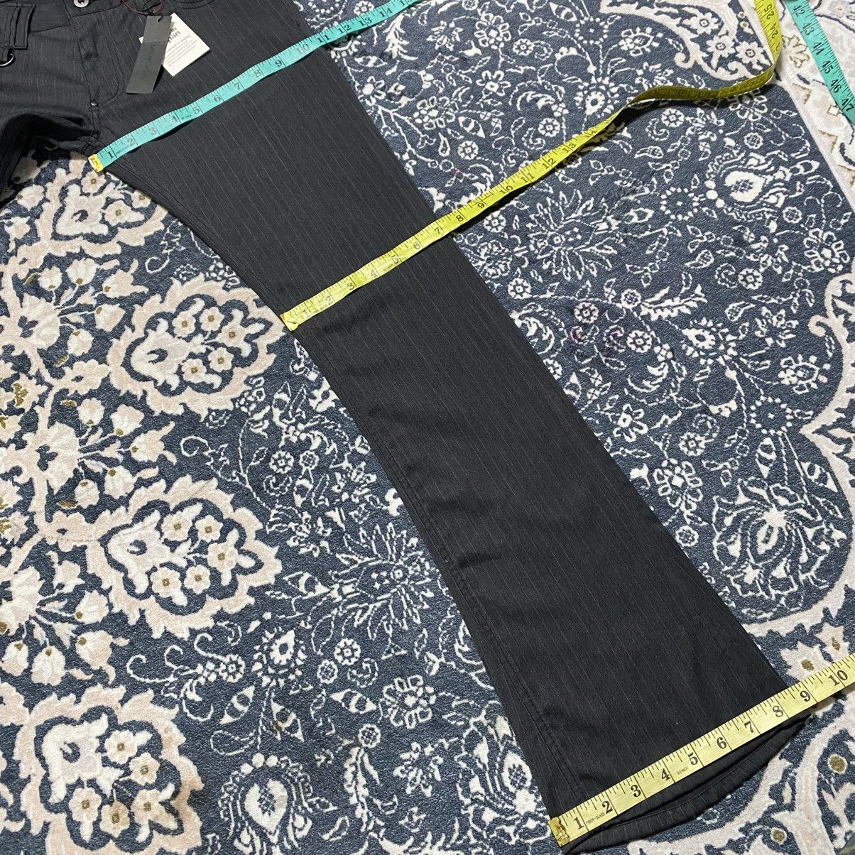 Japanese Brand GARÇON WAVE Pinstripe Wolf Low Flare Pants Size US 31 - 17 Thumbnail