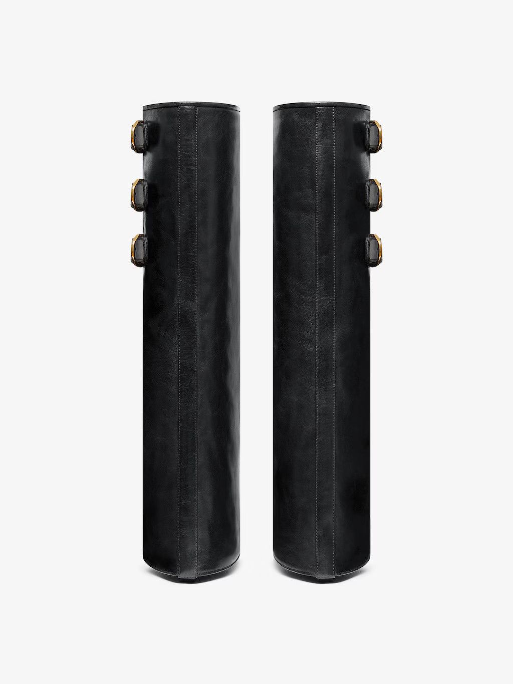 Givenchy o1lv12m0326 Shark Buckles High Boots 90mm in Black Size US 6 / IT 36 - 5 Thumbnail
