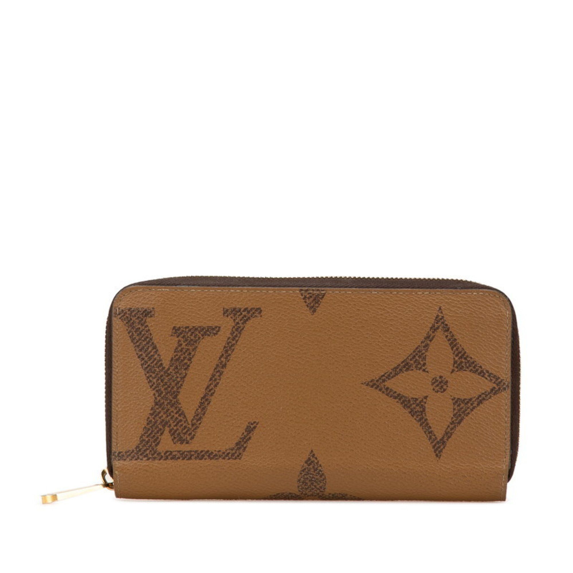 Louis Vuitton Louis Vuitton Monogram Giant Reverse Zippy Wallet Round Long M69353 Brown PVC Leather Women's LOUIS VUITTON Size ONE SIZE - 1 Thumbnail