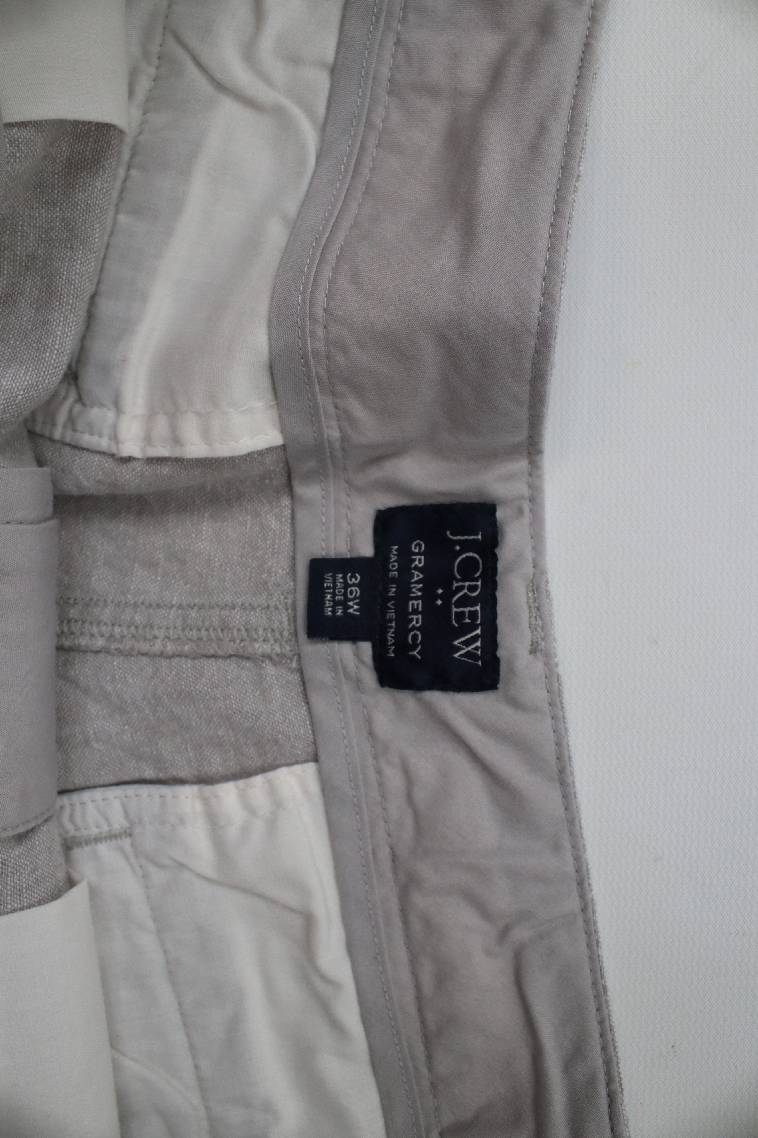 J.Crew × Vintage J Crew Chambray Linen Blend Above Knee Chino Shorts Gray Size US 36 / EU 52 - 6 Thumbnail