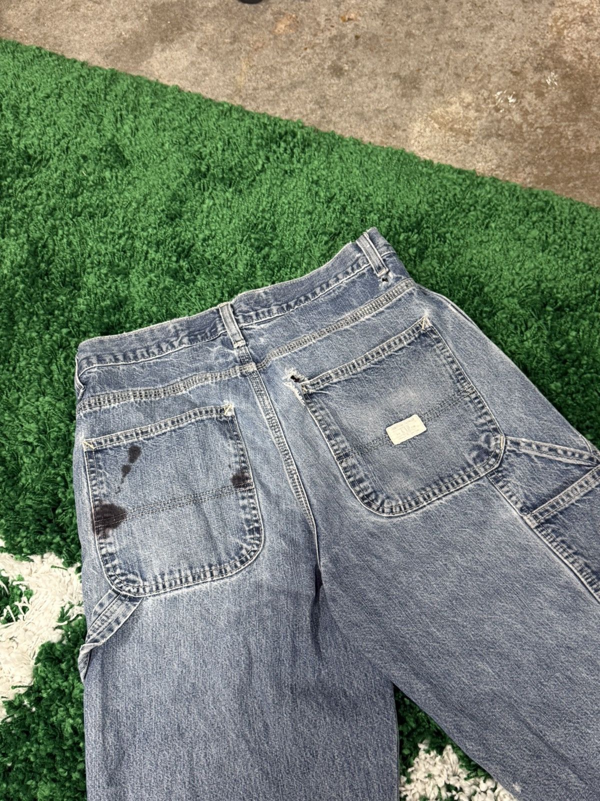 Gap 2004 Distressed Thrashed Vintage Gap Carpenter Jeans 31 x 30 Size US 31 - 3 Thumbnail