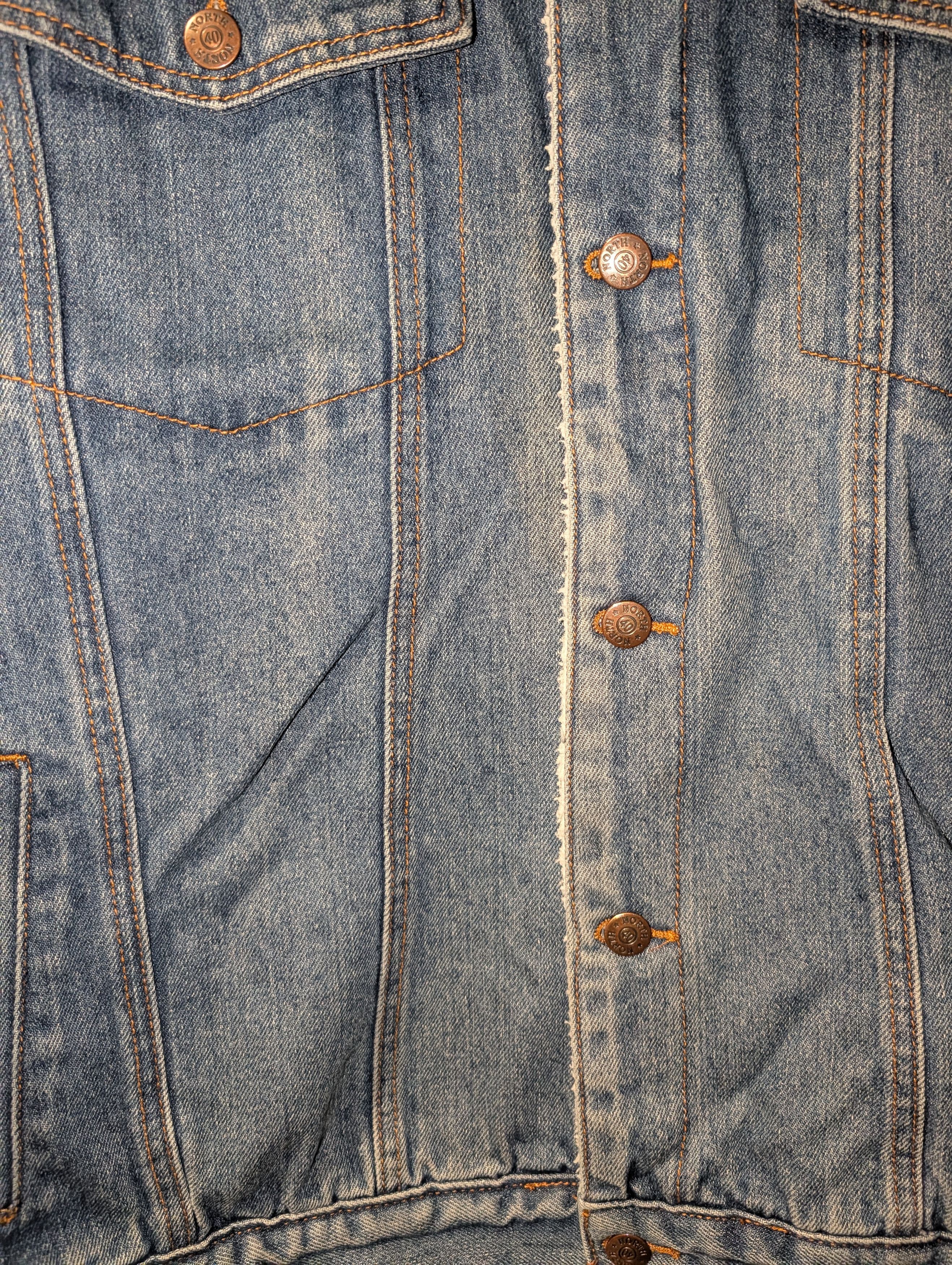 Levi's Vtg Wolf Animal Embroidery Sherpa Denim Trucker Jacket Size US XL / EU 56 / 4 - 7 Thumbnail