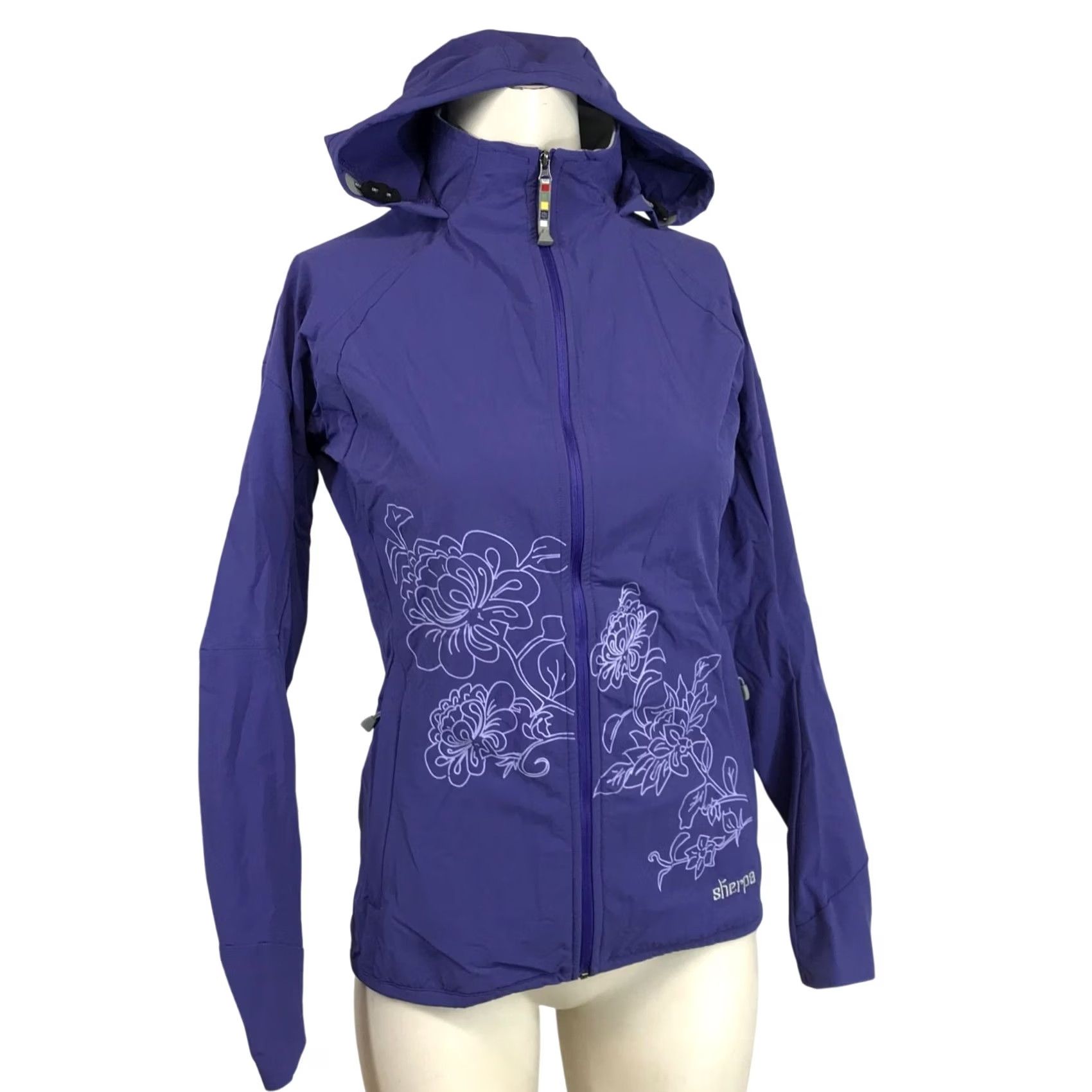 Vintage SHERPA WOMENS JACKET Purple Small Full Zip Hoodie With Stretch, PILOT? (Note: cannot determine) Size S / US 4 / IT 40 - 2 Thumbnail