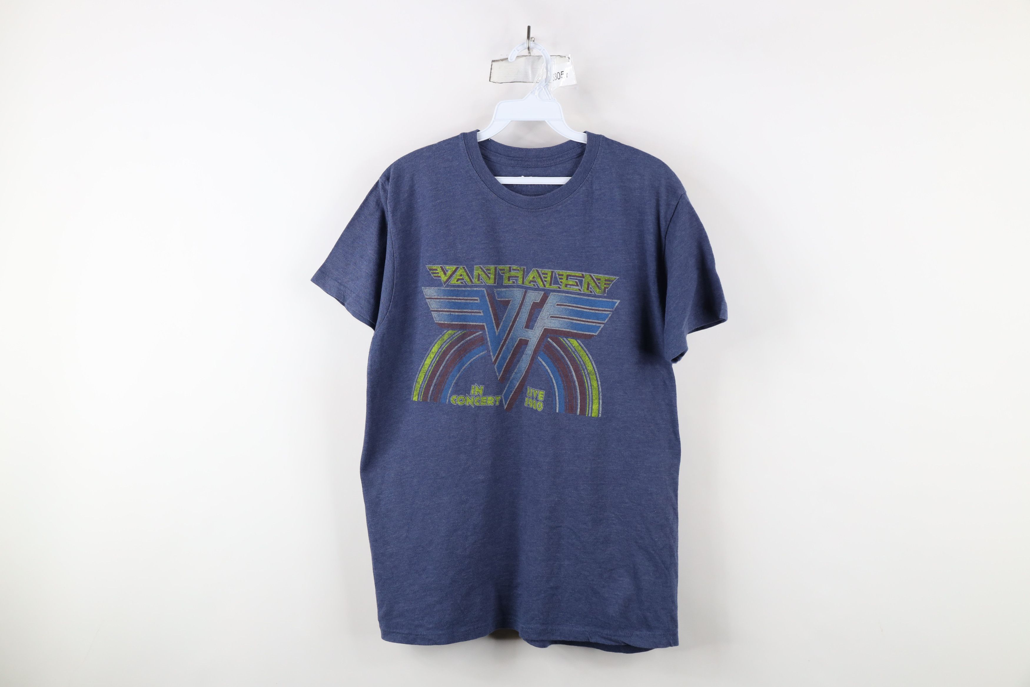 Vintage Retro Y2K Spell 1980 Live Tour Van Halen Ban T-Shirt Blue Size US L / EU 52-54 / 3 - 1 Thumbnail