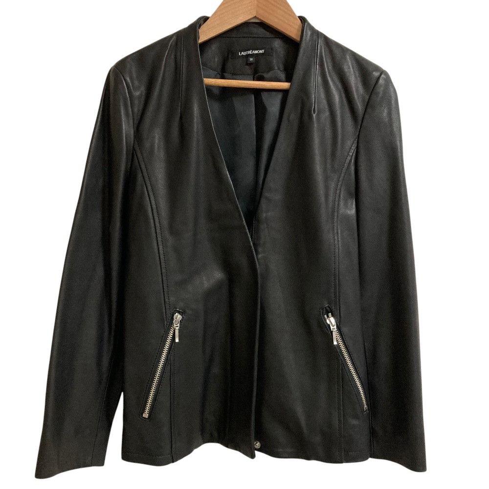 Other Other LAUTREAMONT Lamb Leather Collarless Jacket Leather Outerwear DUTY FREE for USA Size ONE SIZE - 1 Thumbnail