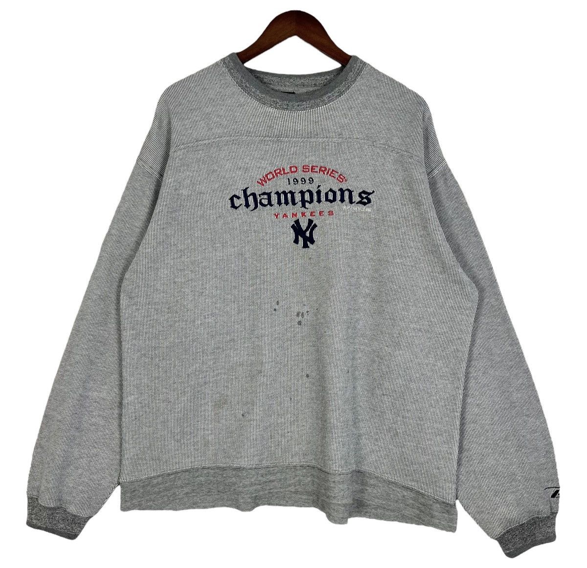MLB 90s Vintage NY Yankees World Series Champions 1999 Crew Neck Size US XL / EU 56 / 4 - 1 Thumbnail