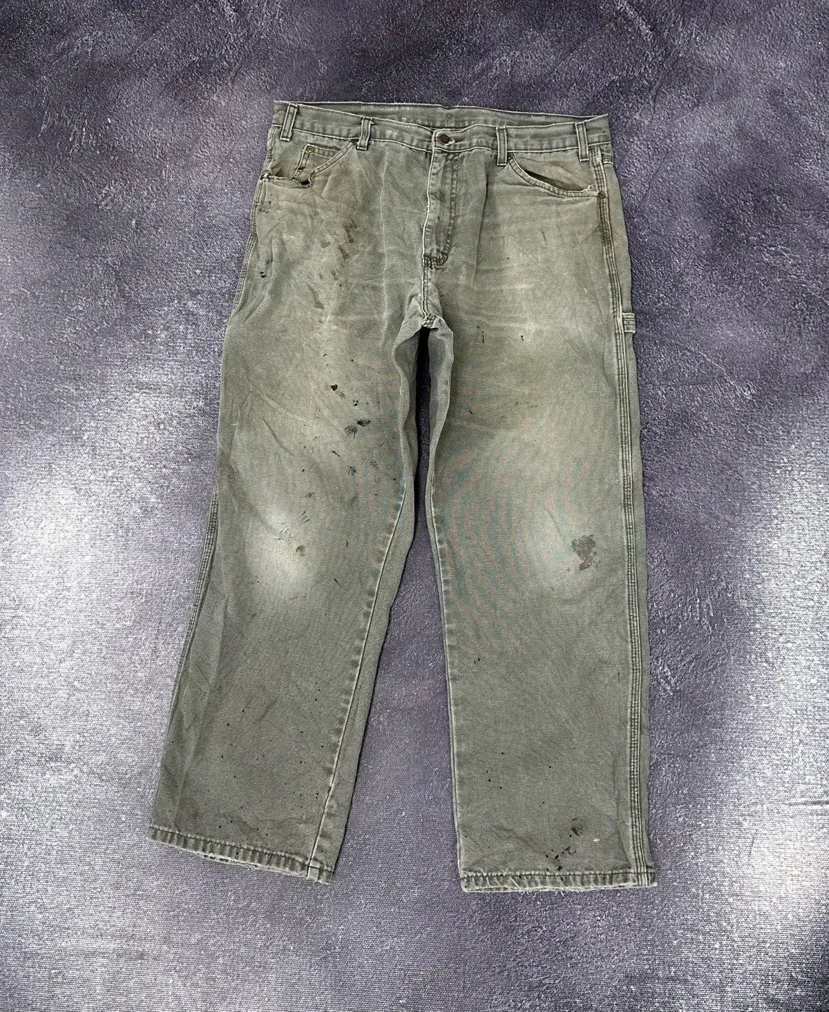 Dickies × Vintage Vintage Dickies USA Olive Hype Work Skate Baggy Pants Size US 38 / EU 54 - 2 Thumbnail