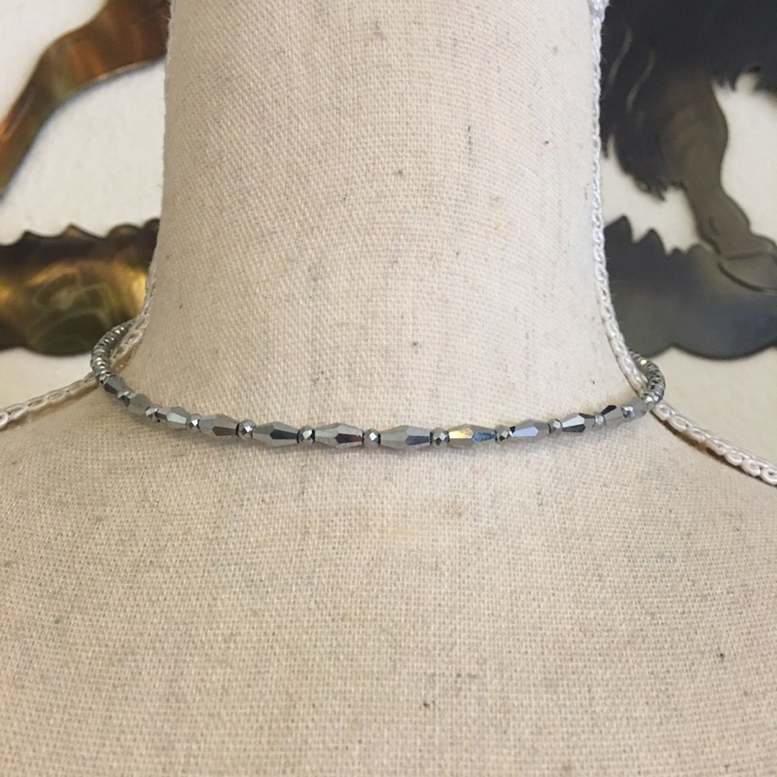 Jewelry Silver tone faceted sparkle bead choker necklace Size ONE SIZE - 1 Thumbnail