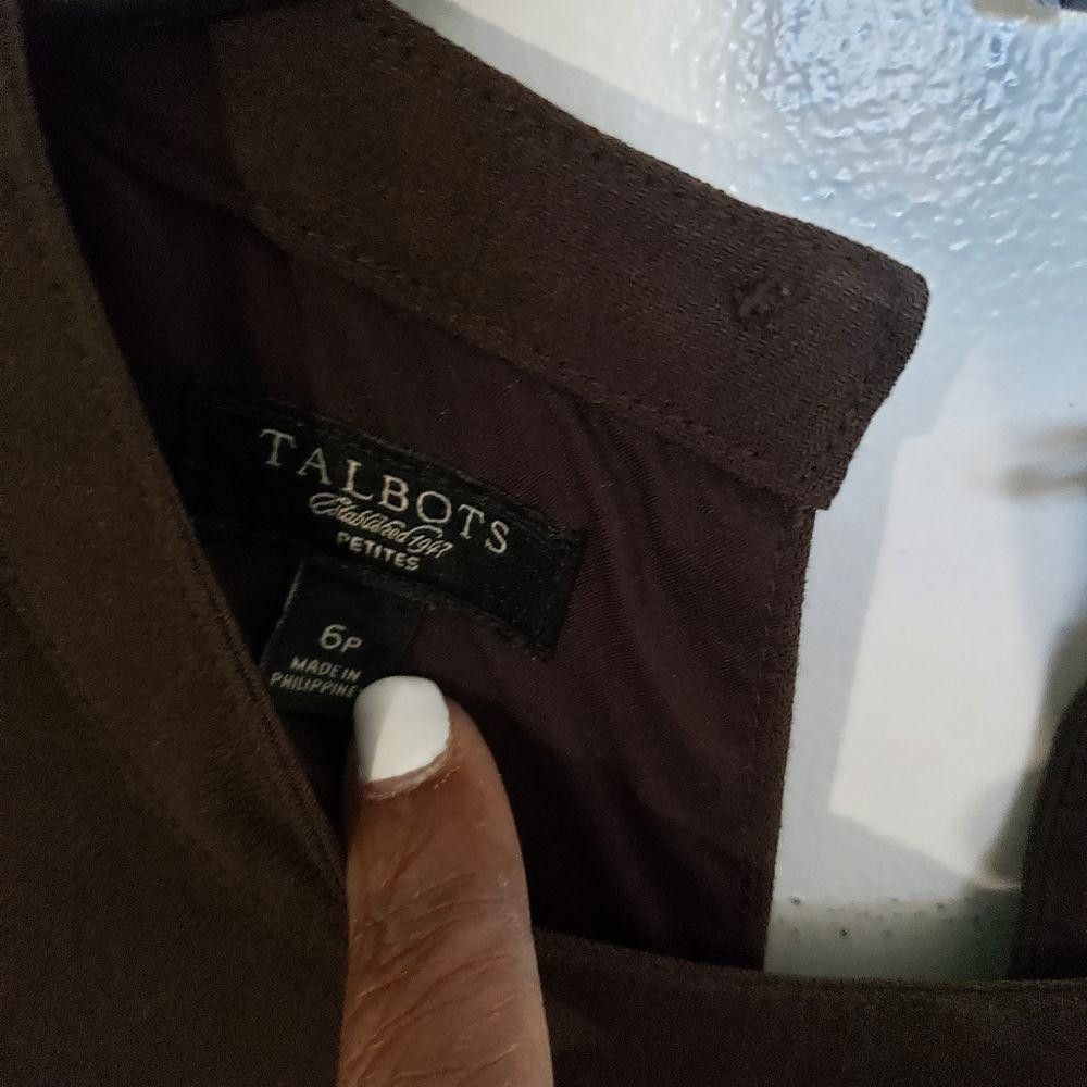 Designer CT1016a Talbott Petite Brown Dress 6 Size M / US 6-8 / IT 42-44 - 4 Thumbnail