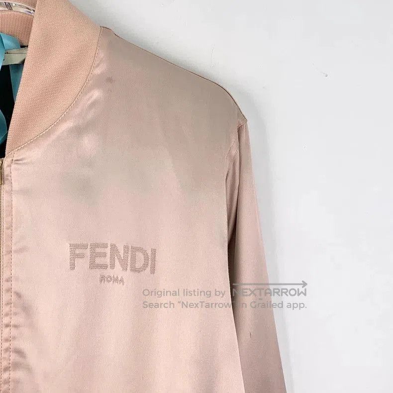 Fendi Fendi Pink Logo Embroidered Zip Jacket. Size M / US 6-8 / IT 42-44 - 3 Thumbnail