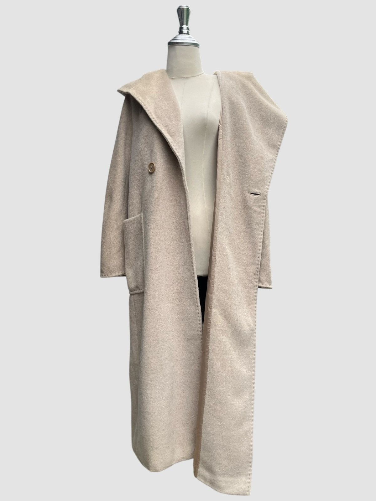 Max Mara Max Mara Double Breasted Cashmere Blend Hooded Coat Size XS / US 0-2 / IT 36-38 - 5 Thumbnail