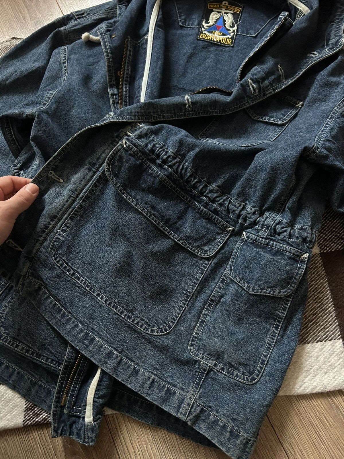 POP84 × Vintage Vintage Pop EightyFour marine denim 90s jacket very rare Size US M / EU 48-50 / 2 - 8 Thumbnail