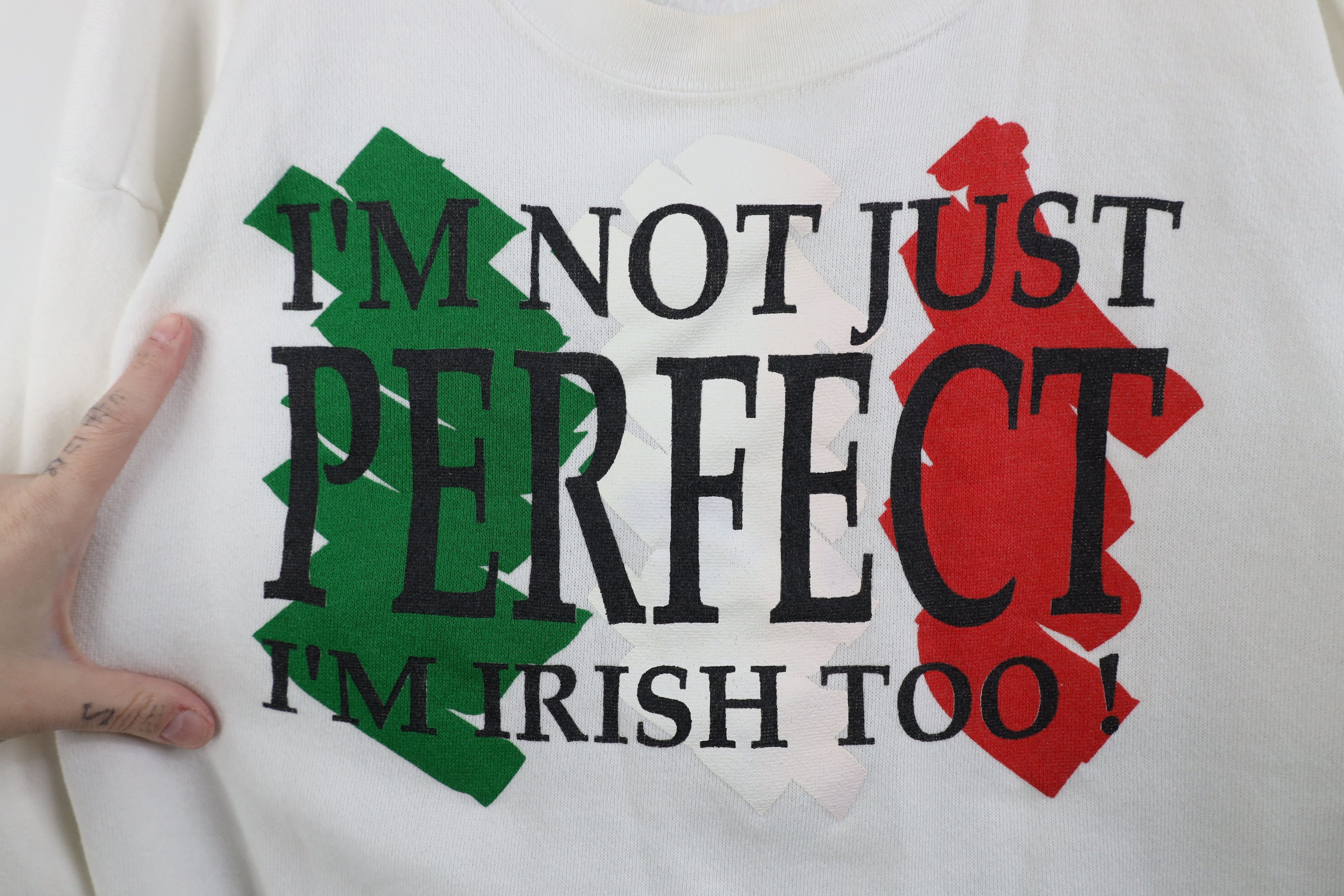 Vintage Vintage 90s Perfect I'm Irish Too Crewneck Sweatshirt USA Size US XL / EU 56 / 4 - 4 Thumbnail