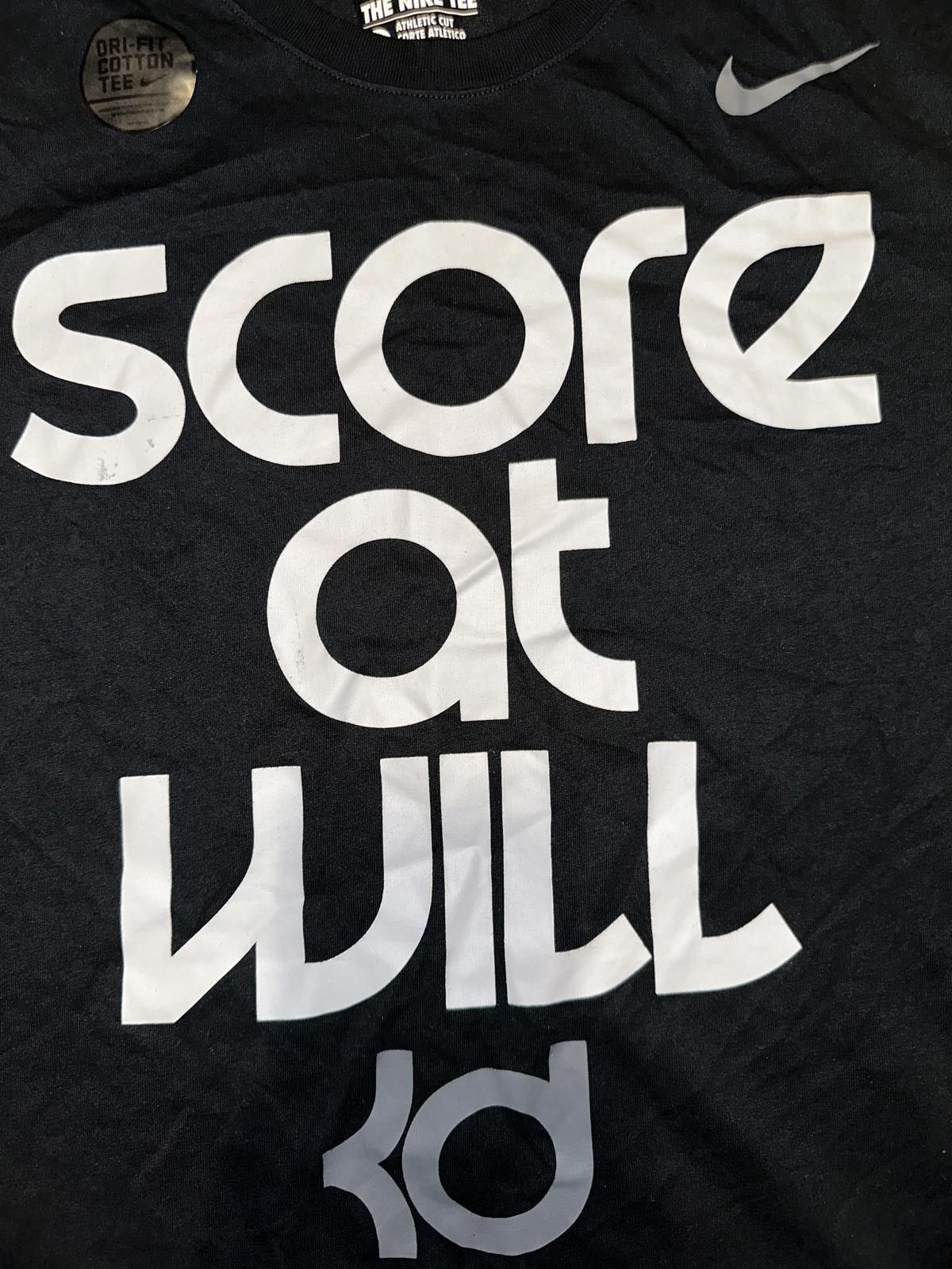 Nike Nike KD Score At Will Grey Dri-Fit T-Shirt Size US M / EU 48-50 / 2 - 2 Thumbnail