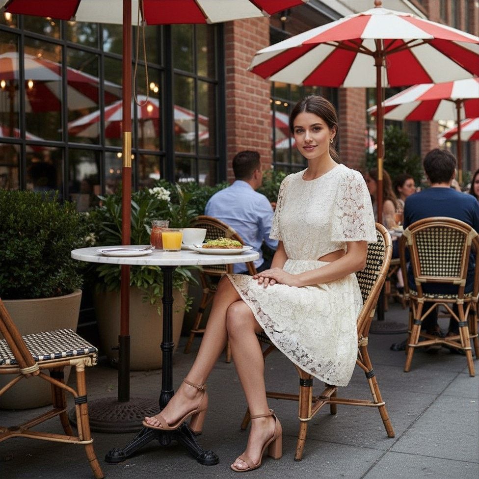 Other Wayf Cream Lace Shortsleve Lined Mini Dress, M SRP: $128 Size M / US 6-8 / IT 42-44 - 3 Thumbnail