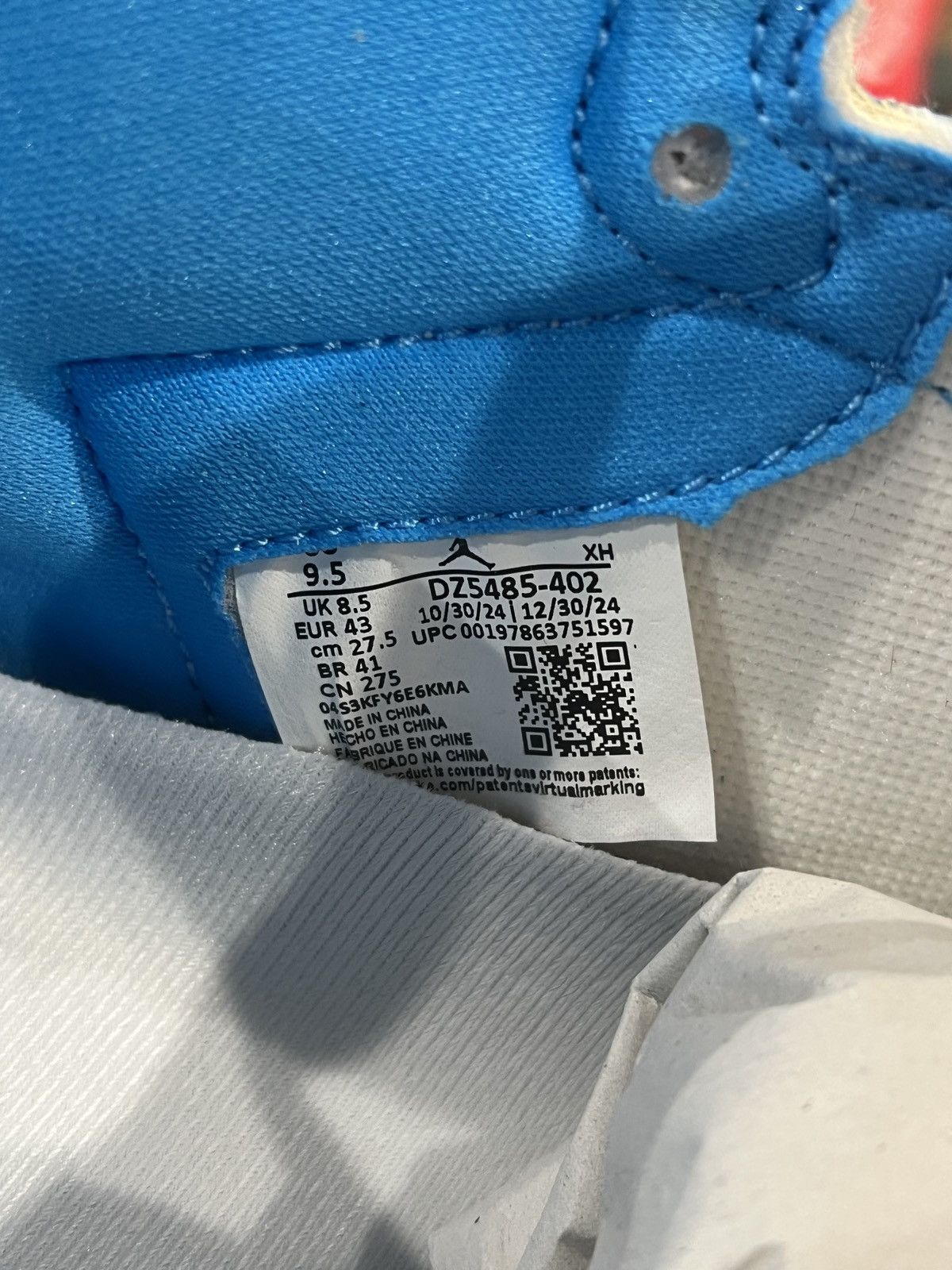 Jordan Brand Jordan 1 High OG UNC Reimagined Size: 9.5 Size US 9.5 / EU 42-43 - 8 Thumbnail