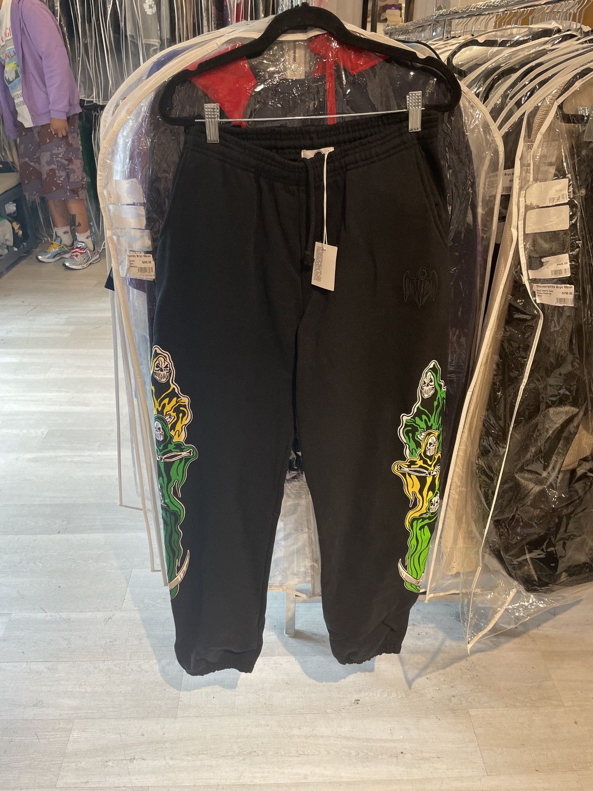Warren Lotas Warren Lotas 3 Reapers Sweatpants Black Green Yellow Size US 32 / EU 48 - 1 Thumbnail
