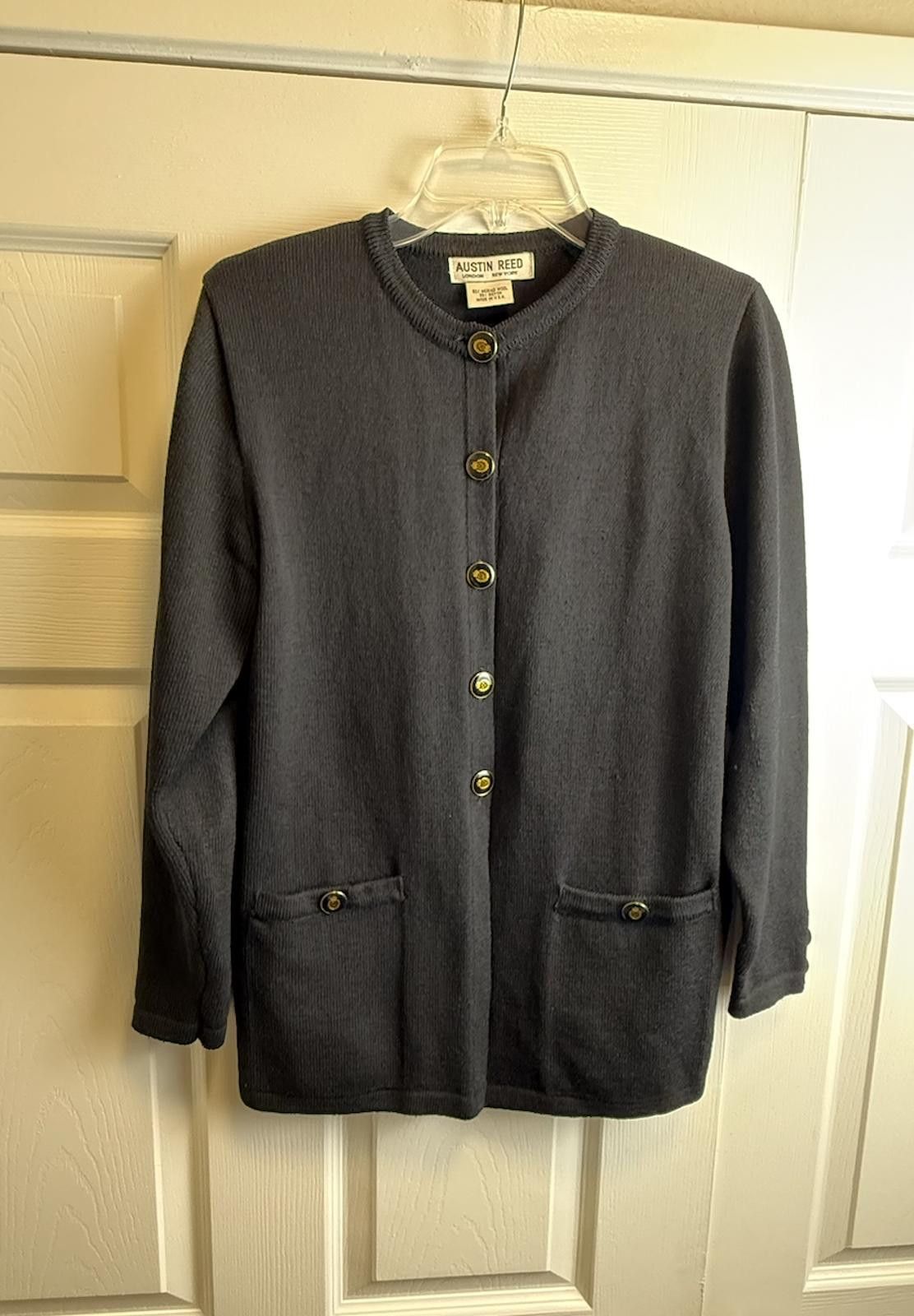 Austin Reed Vintage Austin Reed Merino Wool Cardigan Sz S USA Size S / US 4 / IT 40 - 4 Thumbnail