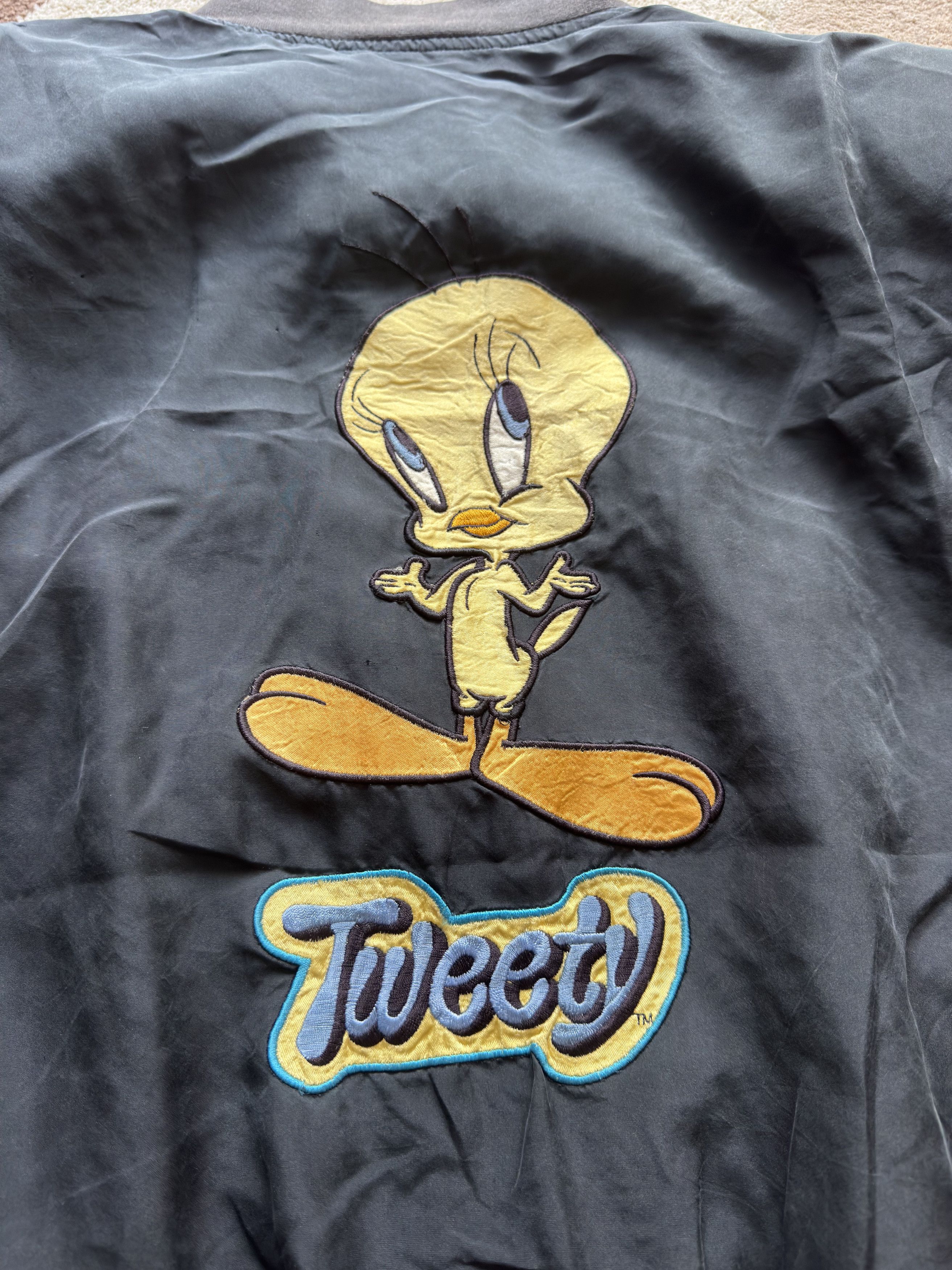 Cartoon Network Vintage 90s 1993 Tweety Looney Tunes USA Bomber Jacket Size US L / EU 52-54 / 3 - 2 Thumbnail