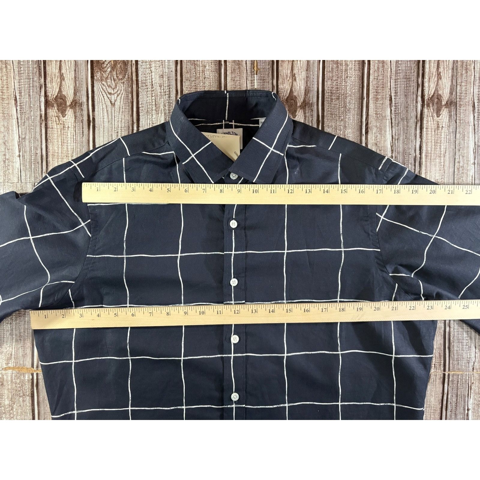 Todd Snyder Hamilton shirt Co + Todd Snyder Dress Shirt sz 16 blue white Size US M / EU 48-50 / 2 - 6 Thumbnail