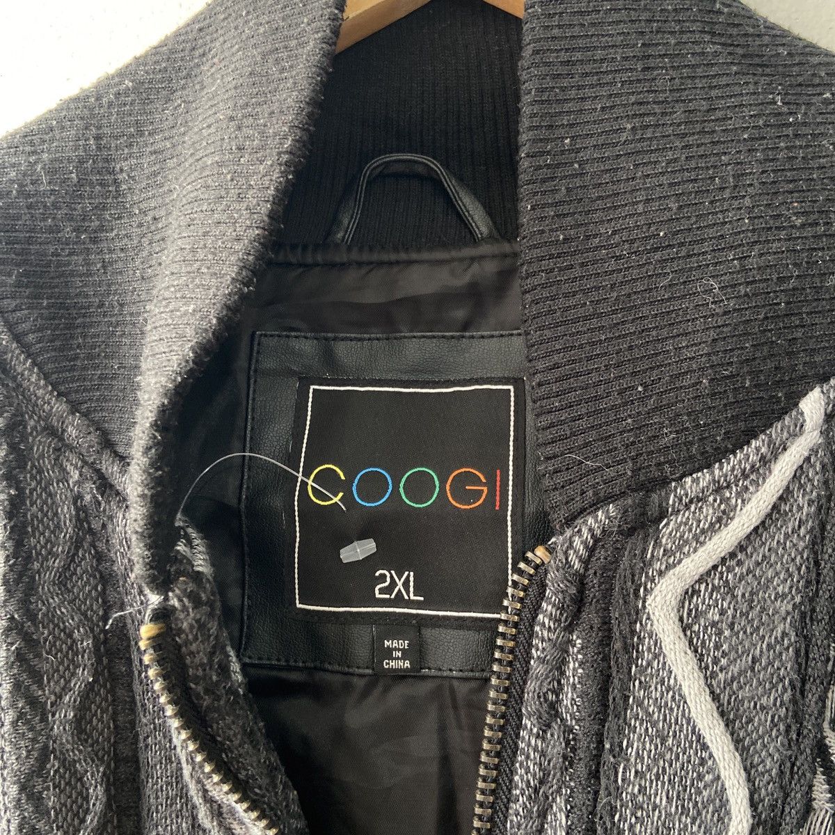 Coogi × Vintage Vintage Coogi Sweater Leather Jacket Size US XXL / EU 58 / 5 - 12 Thumbnail