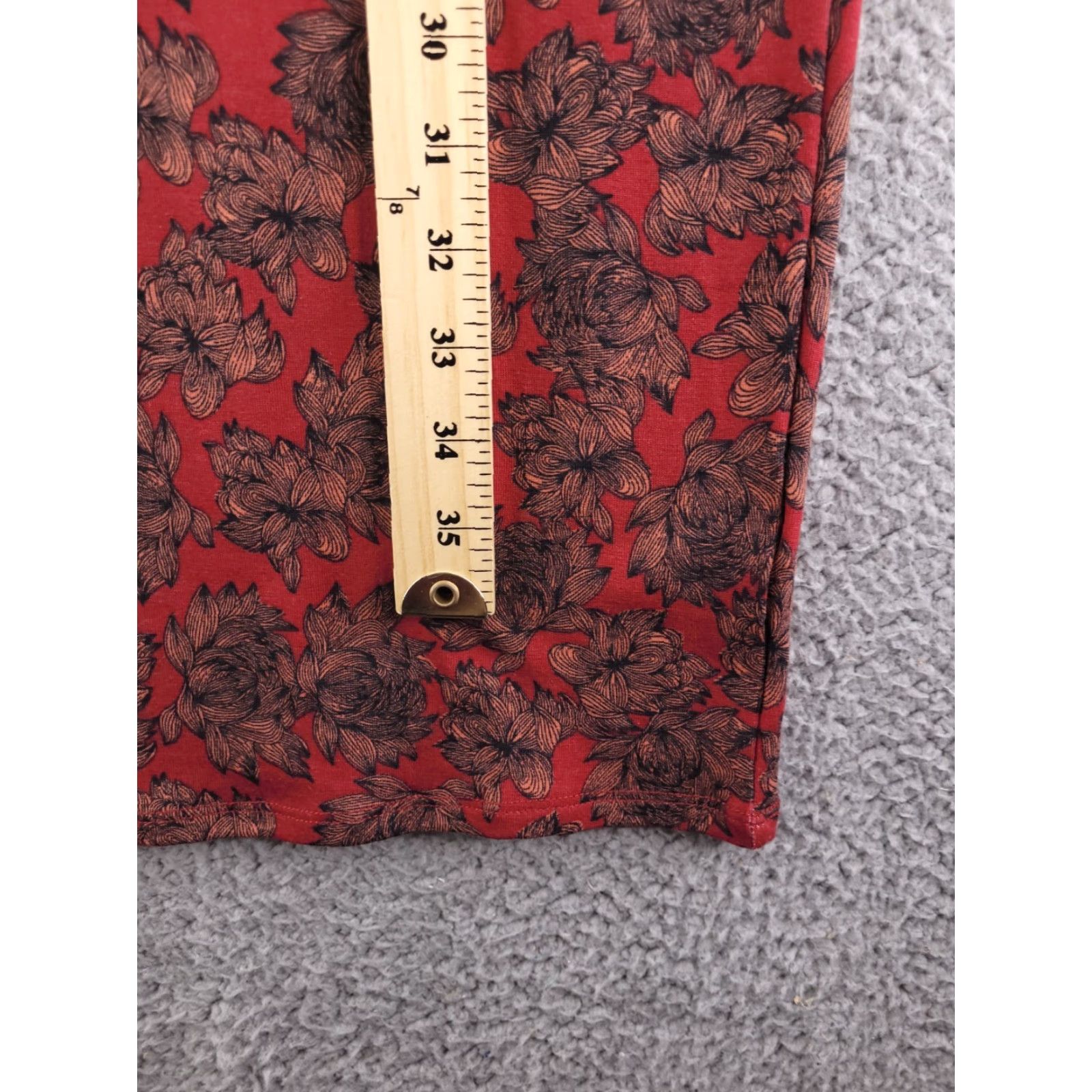 Vintage LulaRoe Floral Print Dress Womens Small Red Dress Midi Floral Pattern Women S Red LuLaRoe Pencil Dress Size S / US 4 / IT 40 - 6 Thumbnail