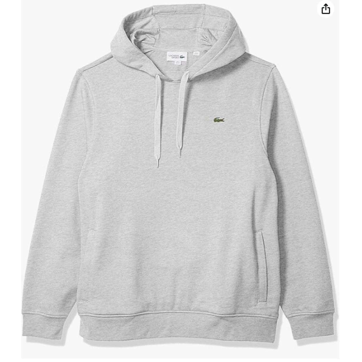 Lacoste Lacoste Men's Pullover Hooded Fleece Sweatshirt Silver 3XL Size US XXL / EU 58 / 5 - 1 Thumbnail