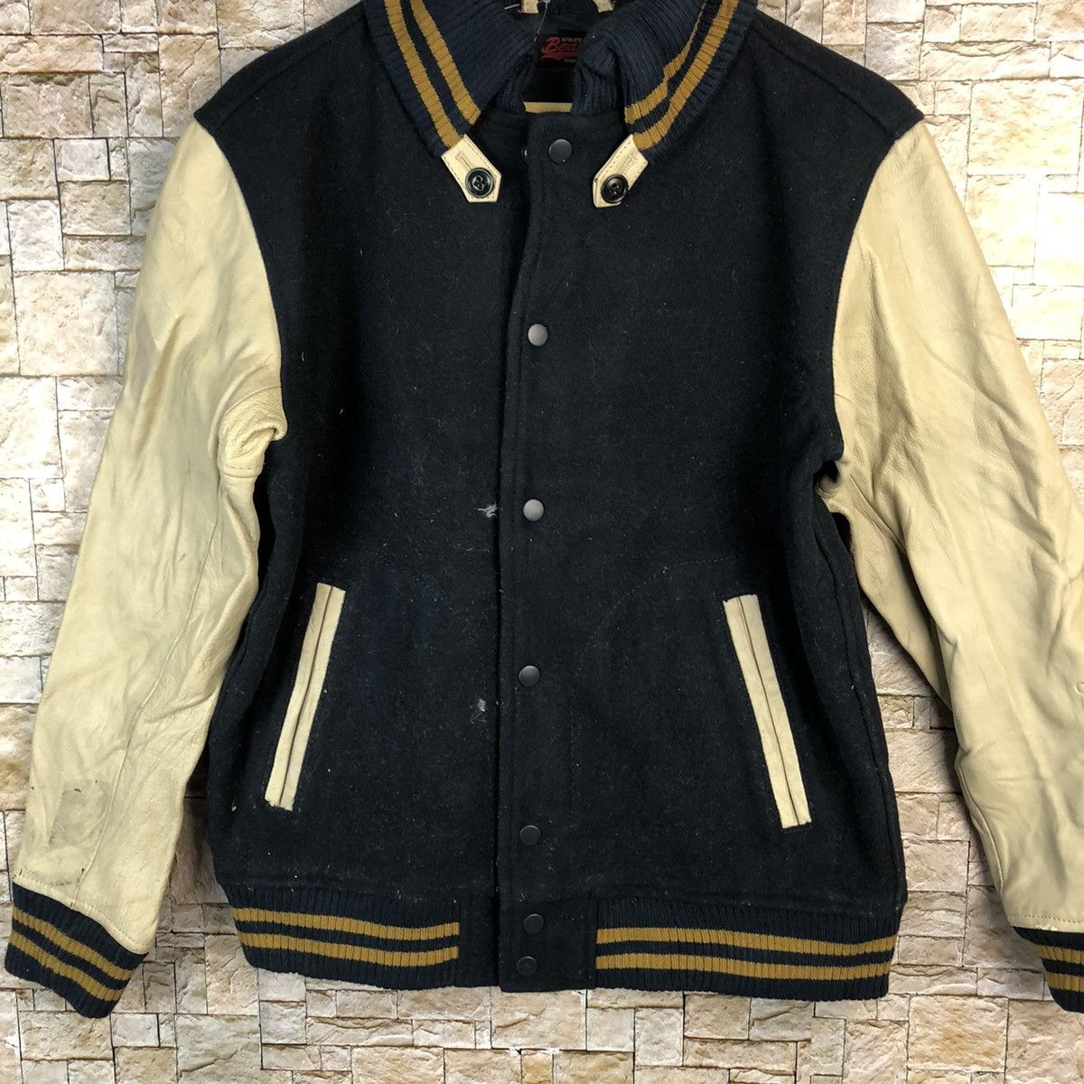 Beams Plus × Vintage Beams Brown Bombers varsity Jacket #A828 Size US M / EU 48-50 / 2 - 3 Thumbnail