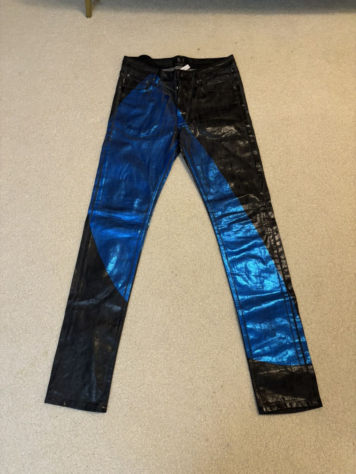 Raf by Raf Simons Raf by Raf Simmons- Waxed/ Coated Denim Pants