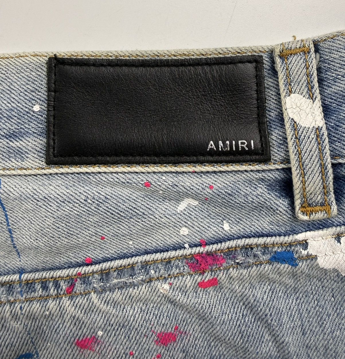 Amiri Amiri S/S'19 Distressed Paint Splatter Denim Short Size US 38 / EU 54 - 6 Thumbnail