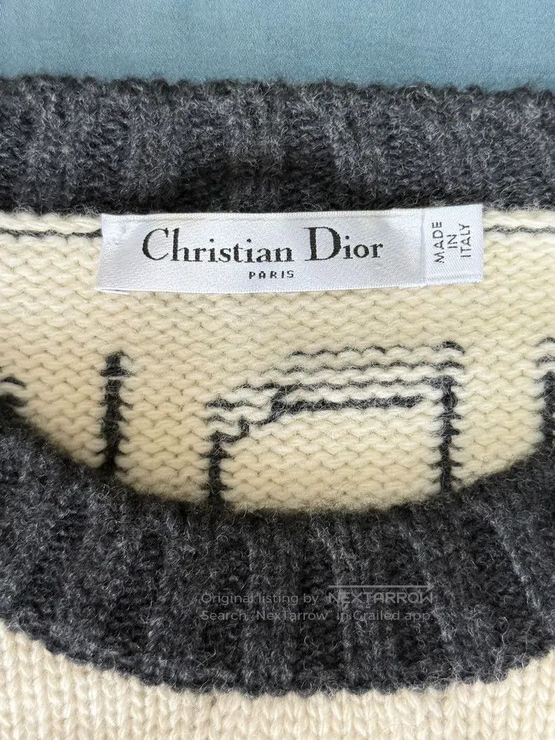 Dior Dior No. 8 slogan knitted sweater Size XS / US 0-2 / IT 36-38 - 7 Thumbnail