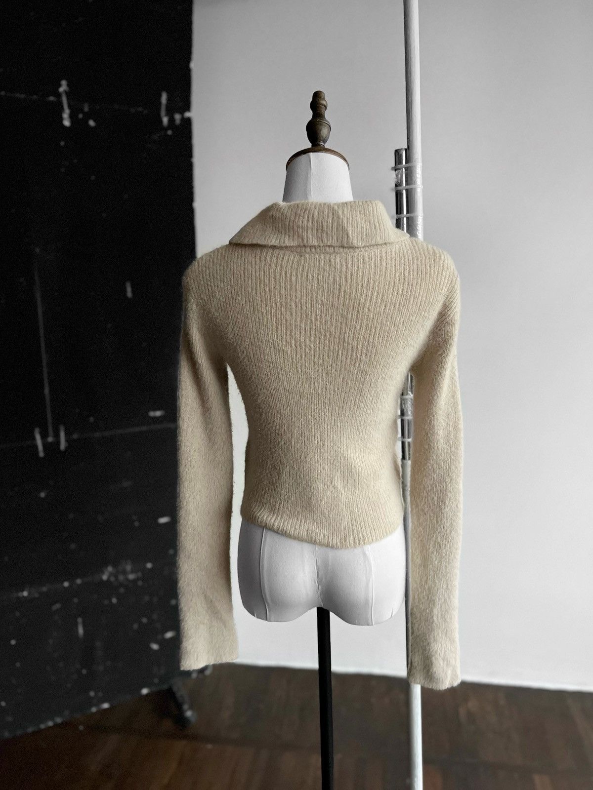 Designer × Zara Zara Womens Beige Knit Cropped Lightweight Sweater Size S / US 4 / IT 40 - 3 Thumbnail
