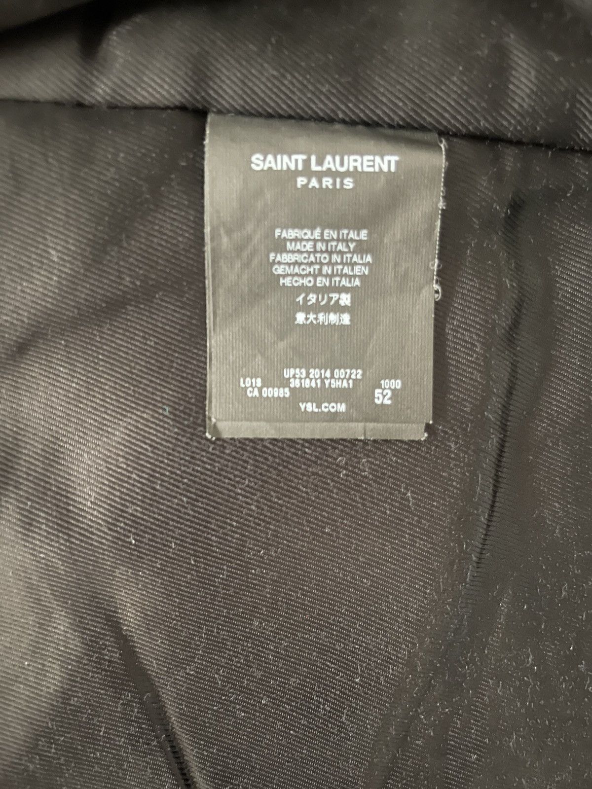 Hedi Slimane × Saint Laurent Paris GORGEOUS 2014 Saint Laurent L01 Leather Biker Jacket!!! Size US L / EU 52-54 / 3 - 6 Thumbnail