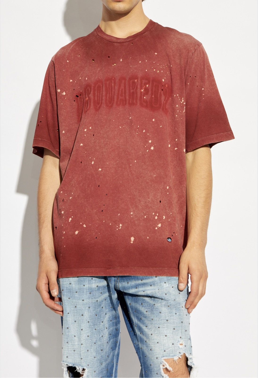 Dsquared2 DSQUARED2 Distorted logo-print relaxed-fit X-Large red Size US XL / EU 56 / 4 - 2 Thumbnail