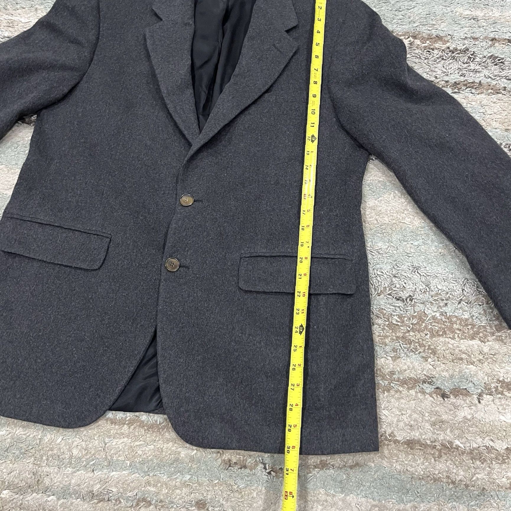 Lord & Taylor LORD & TAYLOR Pure Cashmere Blazer Jacket Sport Coat Gray Mens 40R Size 40R - 6 Thumbnail