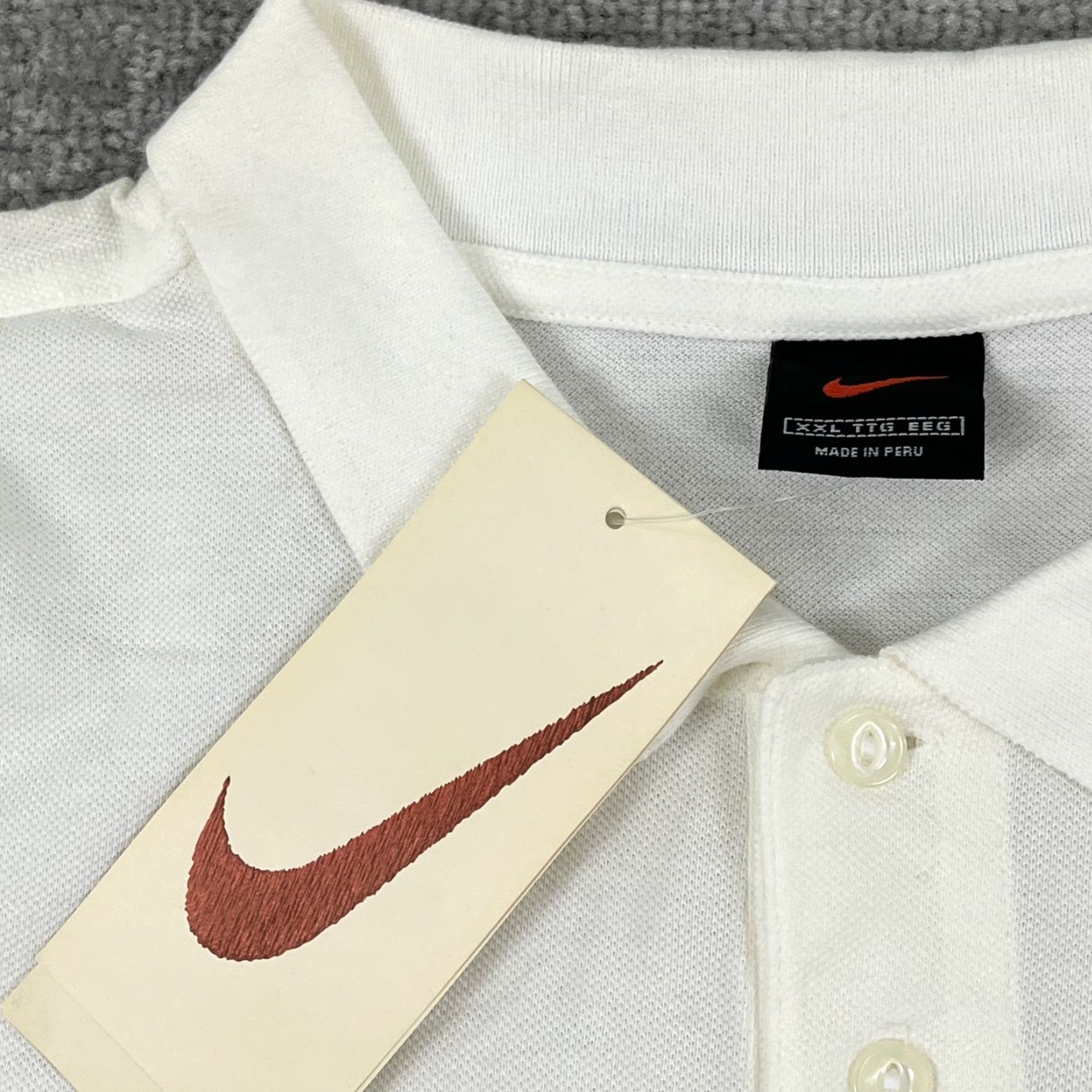 Nike VINTAGE Nike Polo Shirt Mens 2XL White Short Sleeve Casual Golf Tennis Retro Logo 90s Size US XXL / EU 58 / 5 - 3 Thumbnail