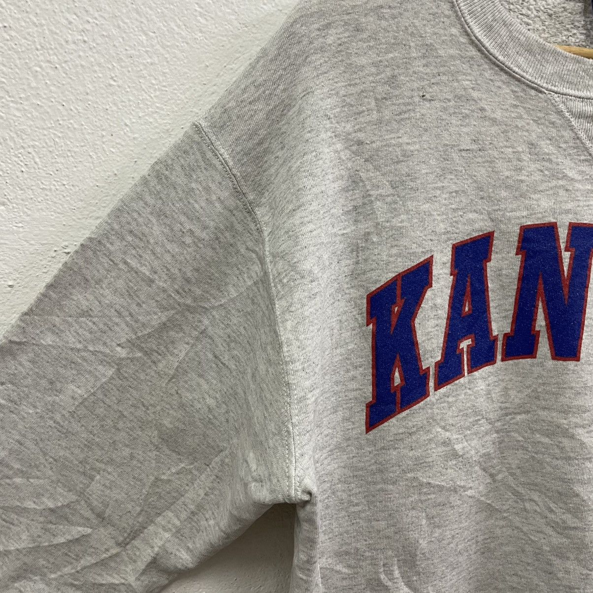 Russell Athletic × Vintage 🔥Vintage 90s Russell Athletic Kansas Spellout Sweatshirts Size US M / EU 48-50 / 2 - 7 Thumbnail