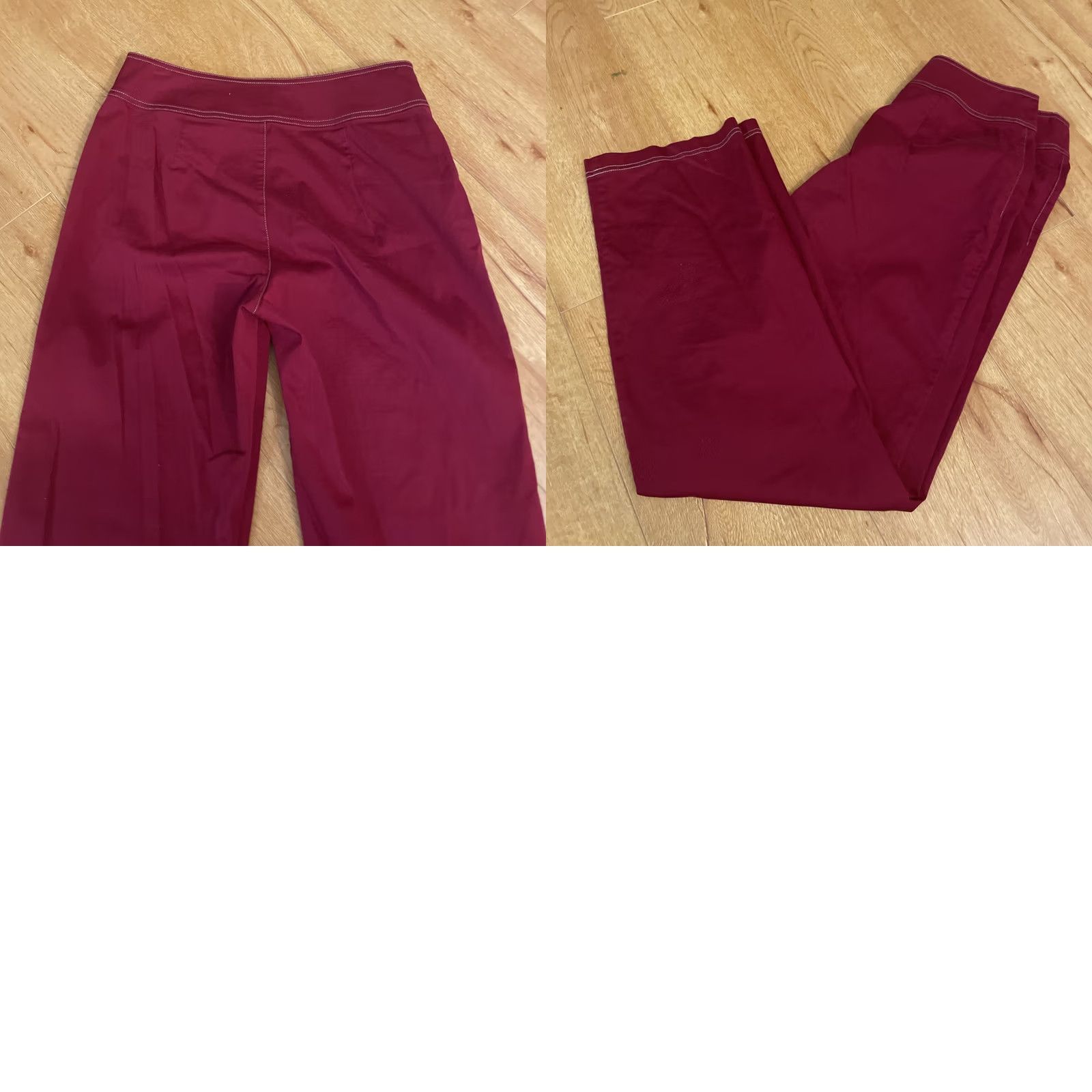 Vintage VINTAGE Chico's Womens Wide Leg Dress Pants Sz 0.5 Cranberry Red Stretch Y2K Low Rise Pants Womens Boys Girls Mens Size 28" / US 6 / IT 42 - 8 Thumbnail