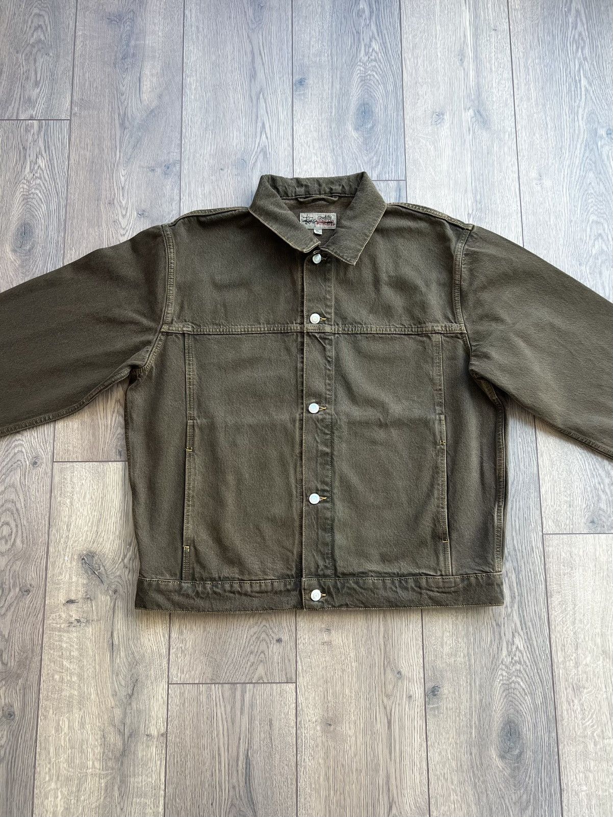 Stussy Stussy Denim Trucker Jacket Brown XL Size US XL / EU 56 / 4 - 5 Thumbnail