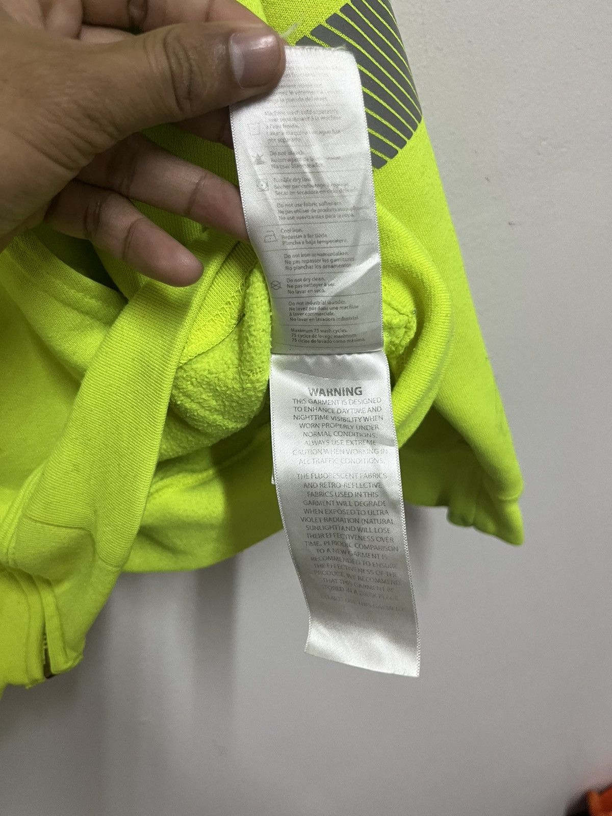 Carhartt 💥Thrashed Carhartt Neon Reflective Oversized Hoodie Size US XXL / EU 58 / 5 - 19 Thumbnail