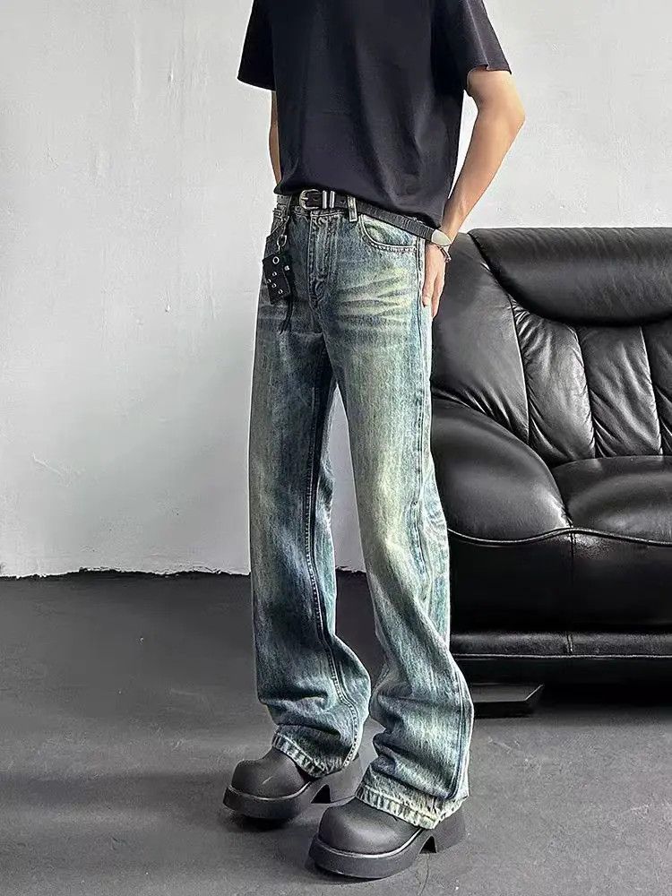 Designer × Japanese Brand Aged washed micro flare loose jeans Size US 32 / EU 48 - 3 Thumbnail