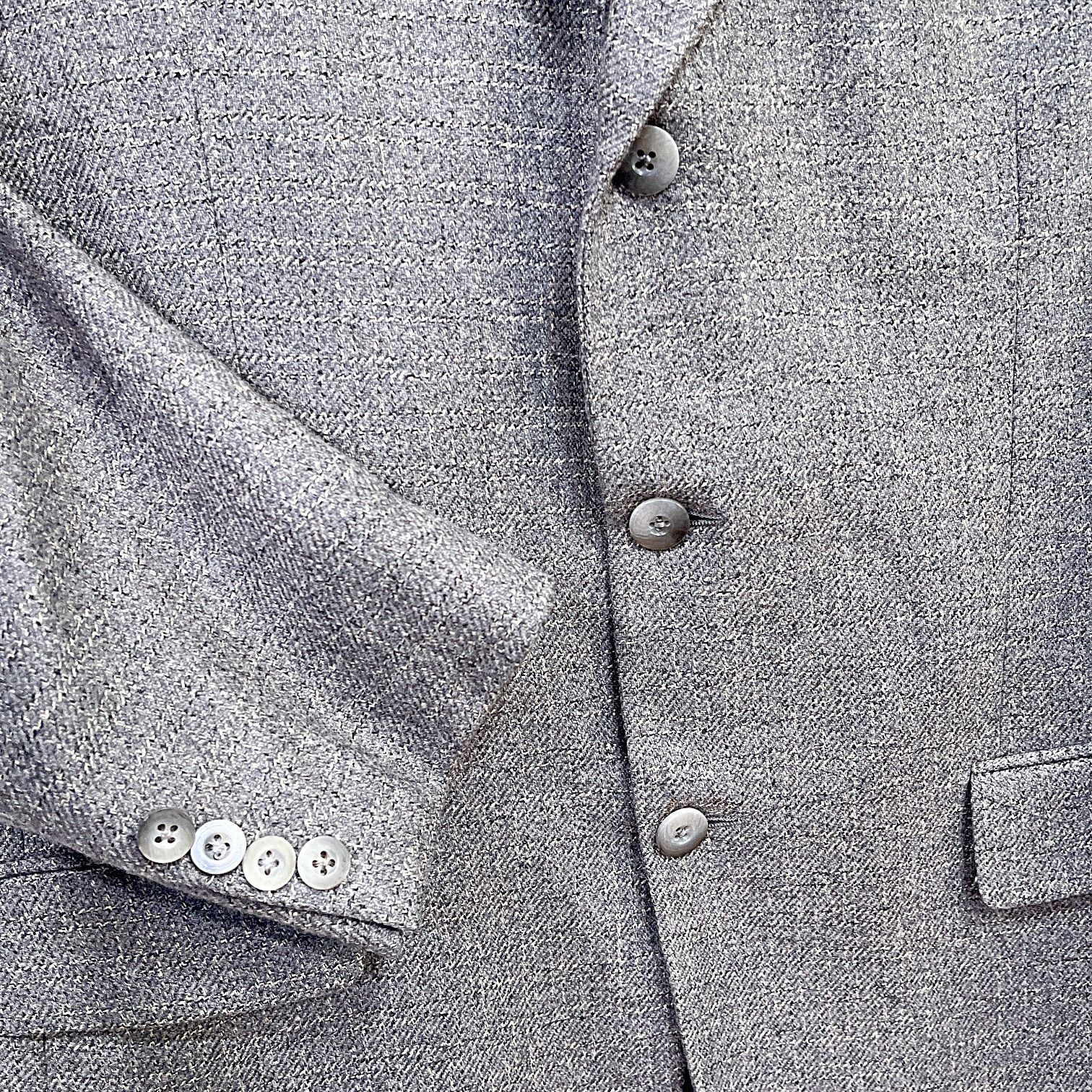 Ermenegildo Zegna Ermenegildo Zegna 100% Cashmere Tweed Sport Coat Gray 42R Size 42R - 3 Thumbnail