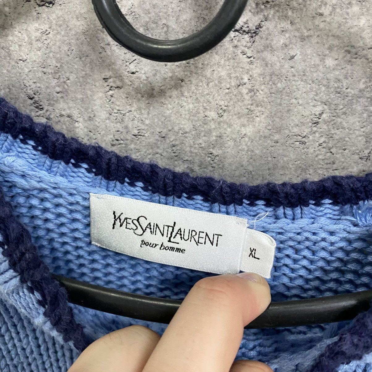 Yves Saint Laurent Blue YSL Sweater Knit Yves Saint Laurent Sweater Sweatshirt Size US XL / EU 56 / 4 - 5 Thumbnail
