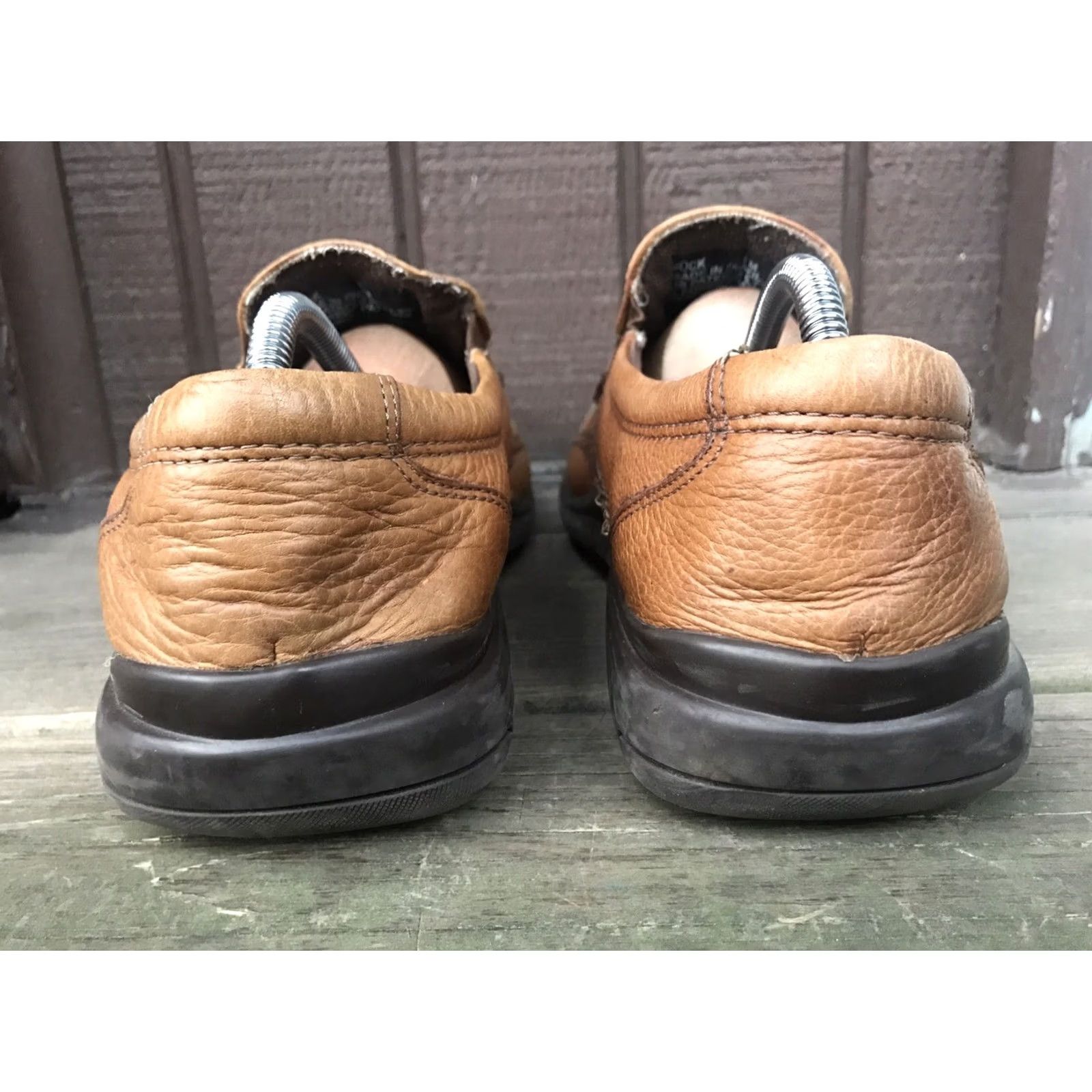 Vintage Deer Stags Sock Mens Size 9M Brown Leather Moc Toe Casual Loafers Slip Ons-502 Shoes Size ONE SIZE - 4 Thumbnail