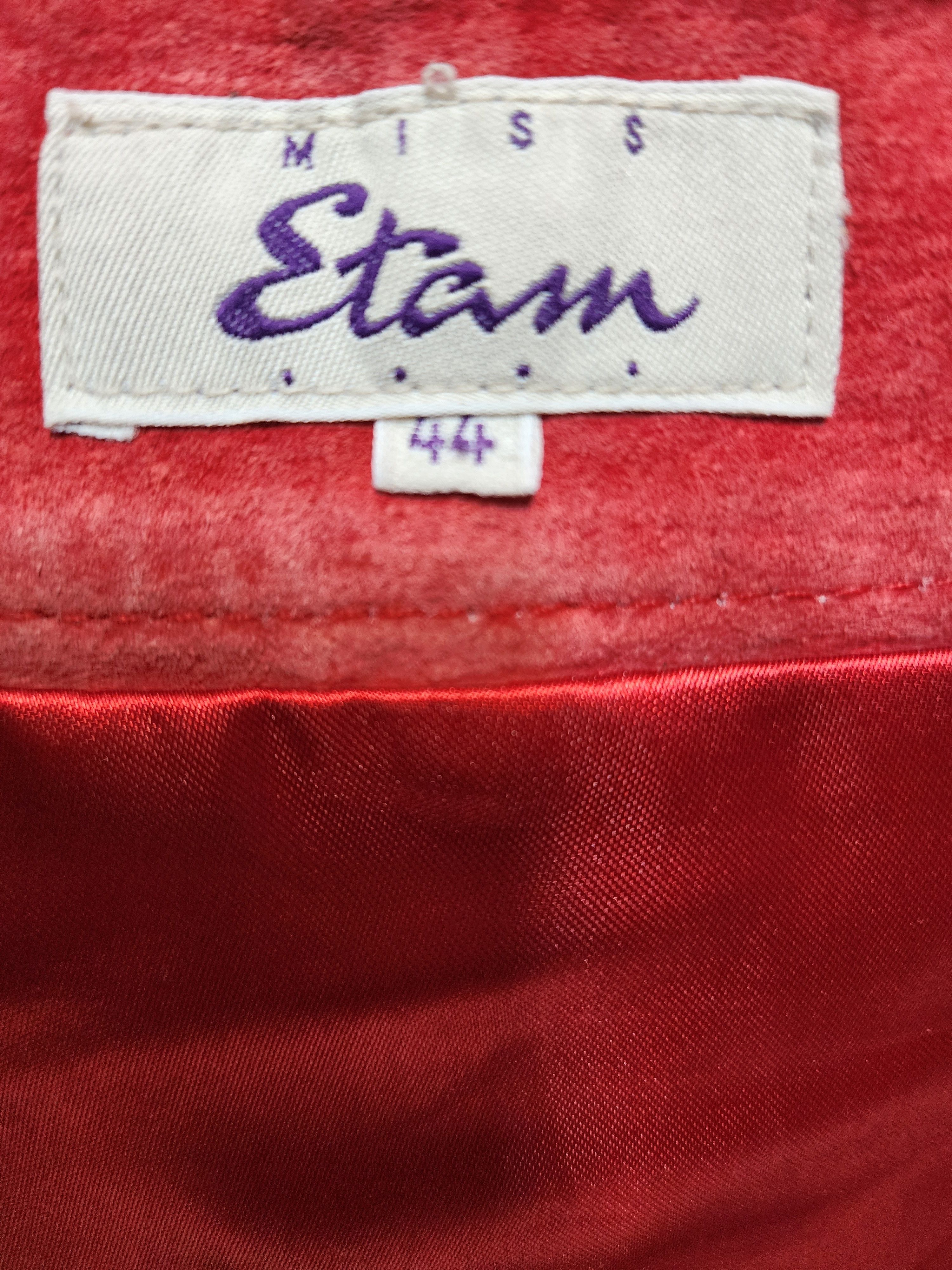 Genuine Leather Red leather skirt. Size 34" / US 12 / IT 48 - 9 Thumbnail