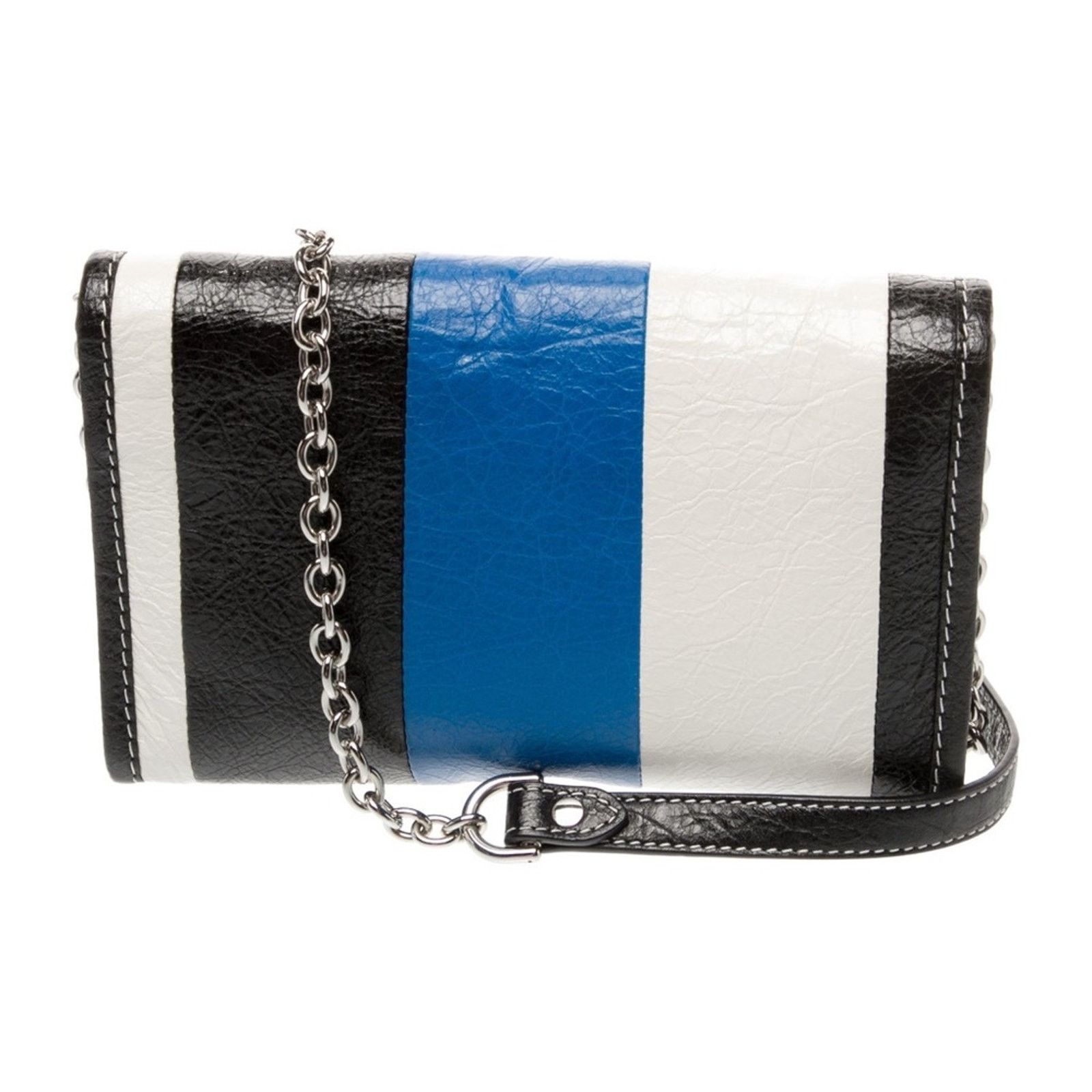 Balenciaga Balenciaga Lambskin Bazar Crossbody Stripe Wallet on Chain Size ONE SIZE - 4 Thumbnail