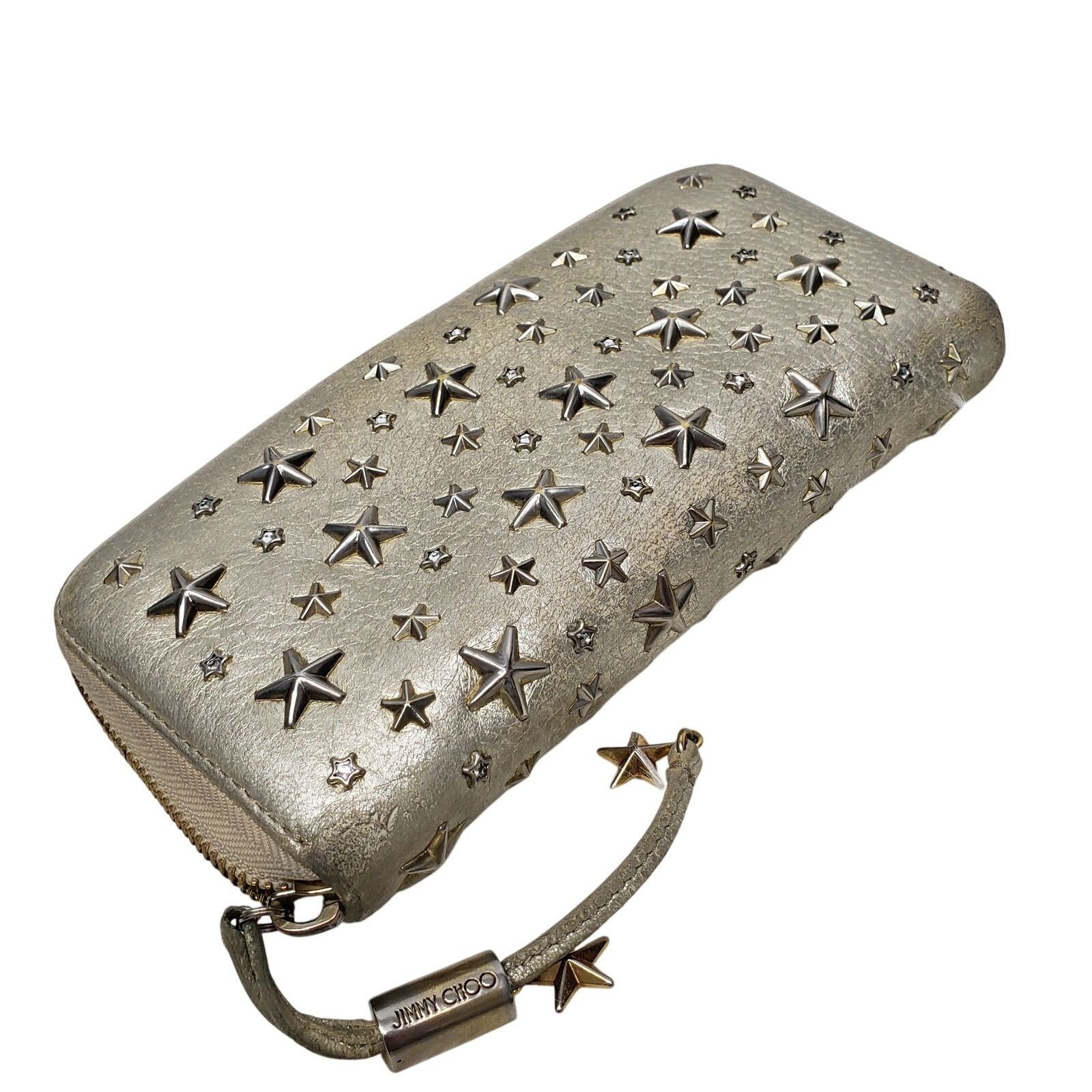 Jimmy Choo JIMMY CHOO Filipa Star Studded Wallet Leather Rhinestone Size ONE SIZE - 1 Thumbnail