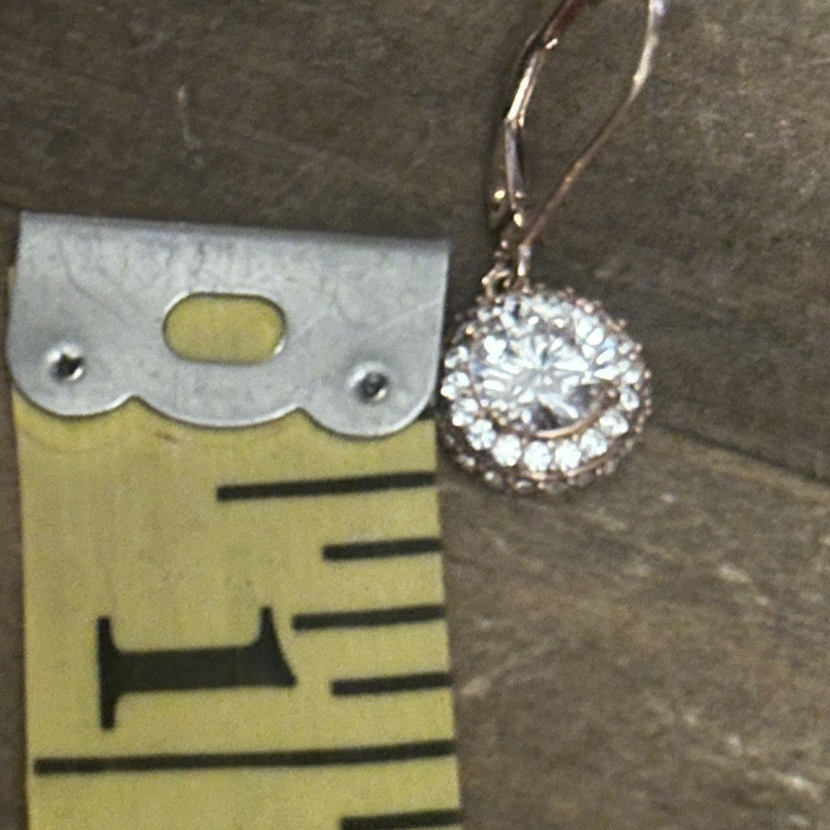 Other Rhinestone halo lever back drop earrings Size ONE SIZE - 4 Thumbnail