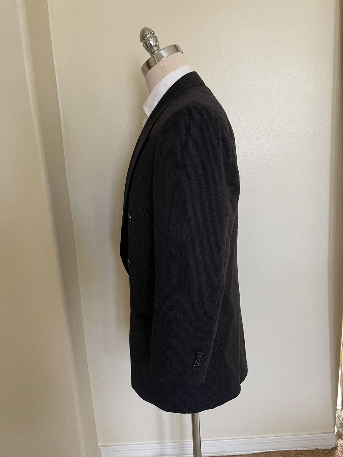 Giorgio Armani × Vintage Subtle Stripe Double Breasted Jacket Size 42R - 3 Thumbnail